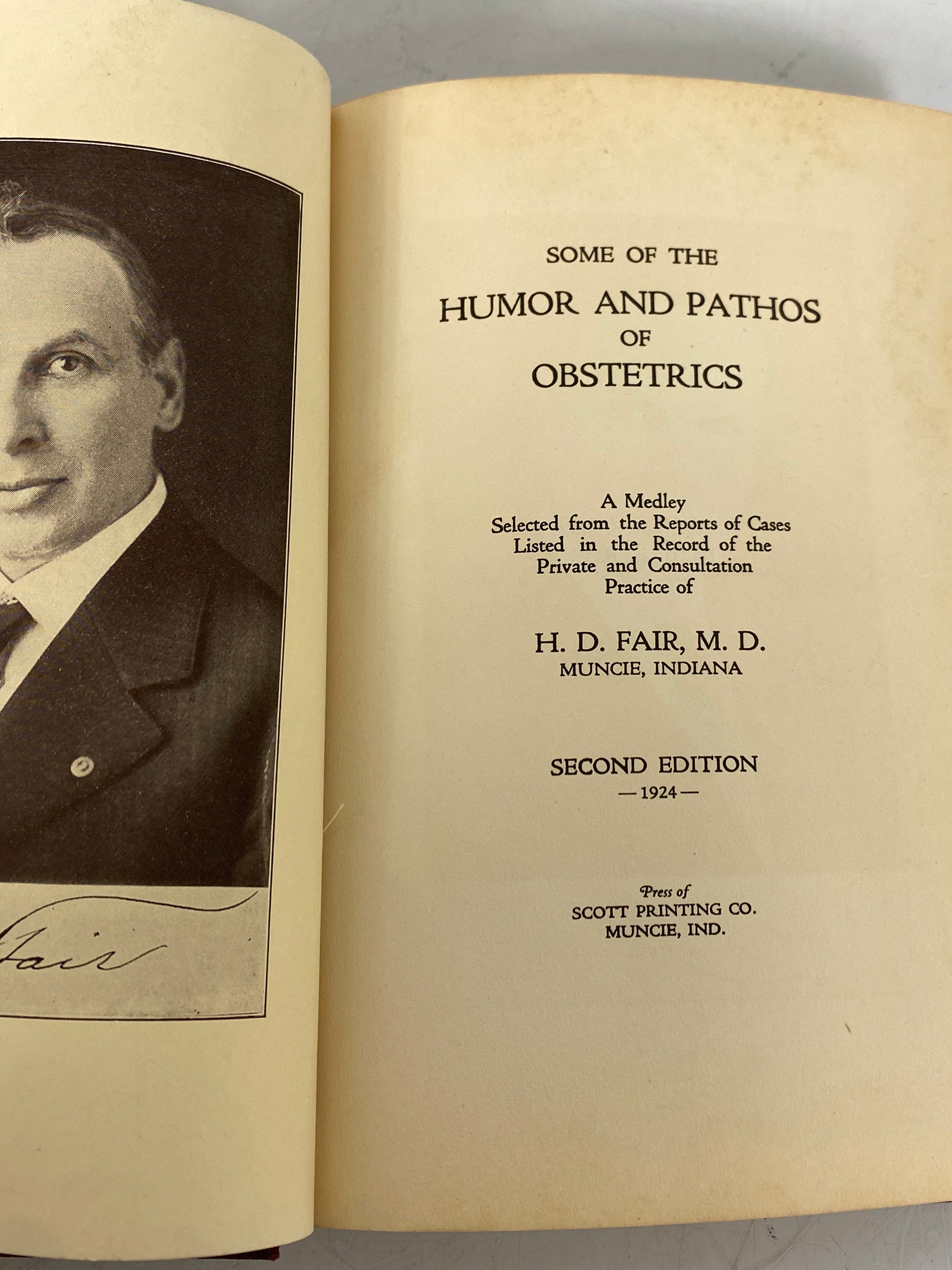 Some of the Humor and Pathos of Obstetrics H.D. Fair 1924 2nd Ed Antique HC