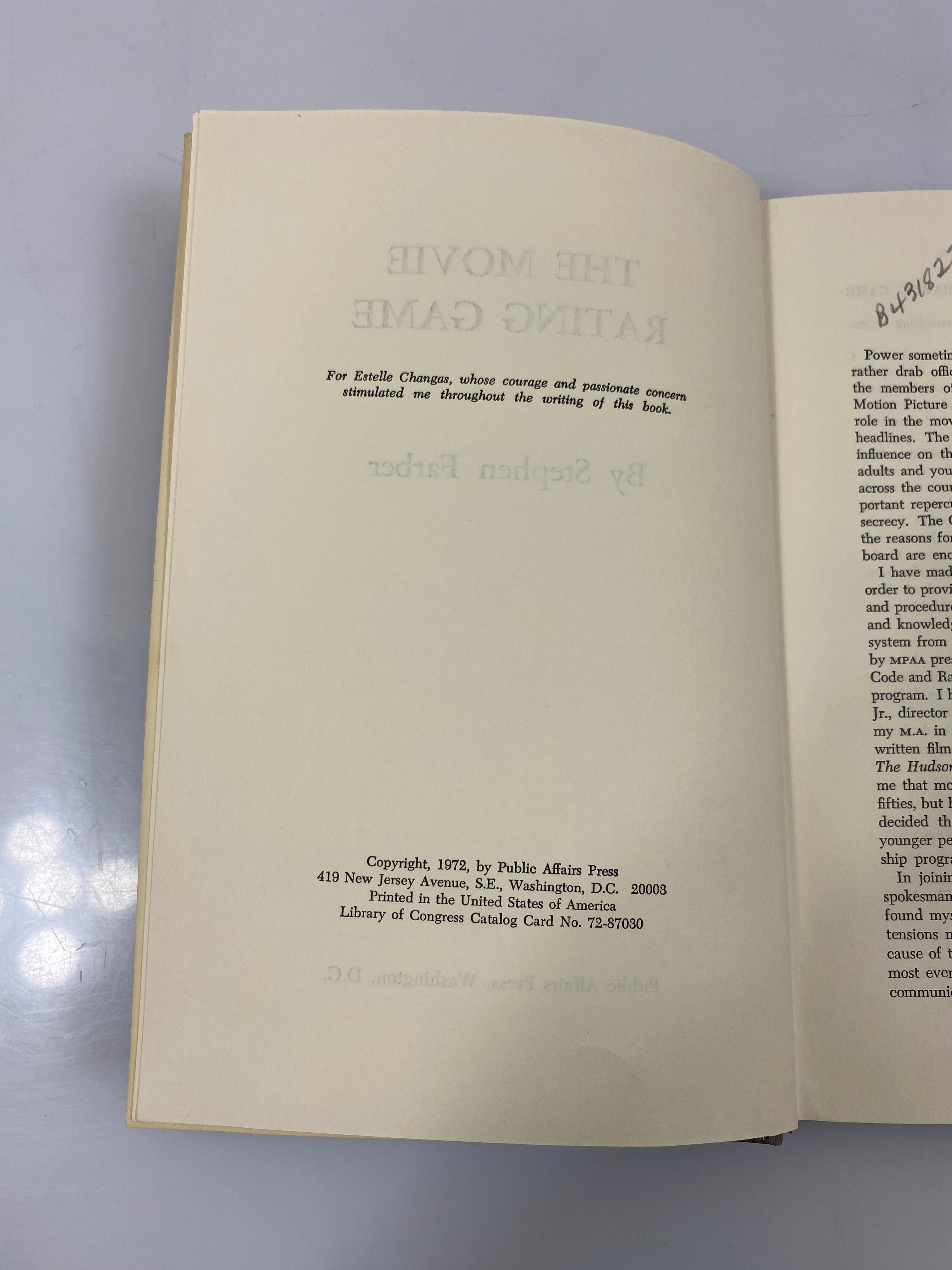 The Movie Rating Game by Farber Ex-library 1972 HC