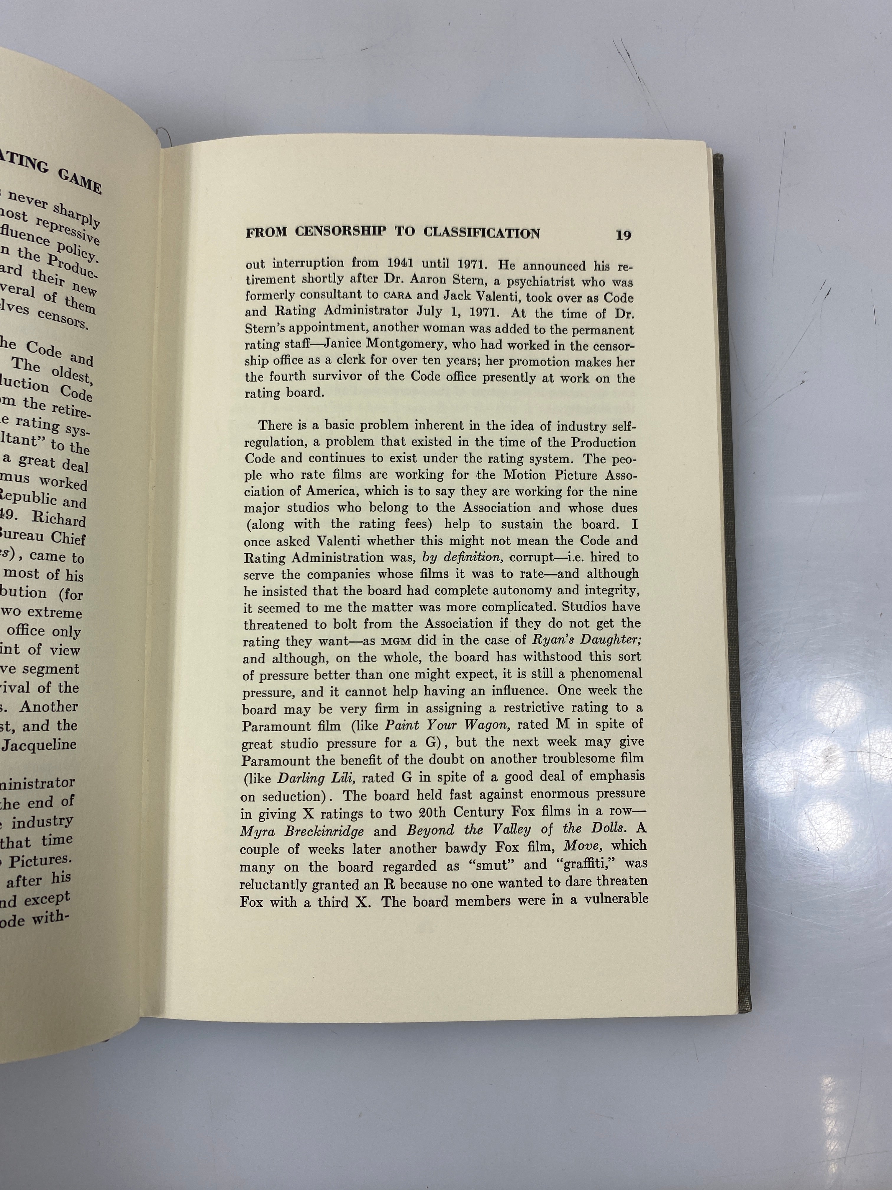 The Movie Rating Game by Farber Ex-library 1972 HC