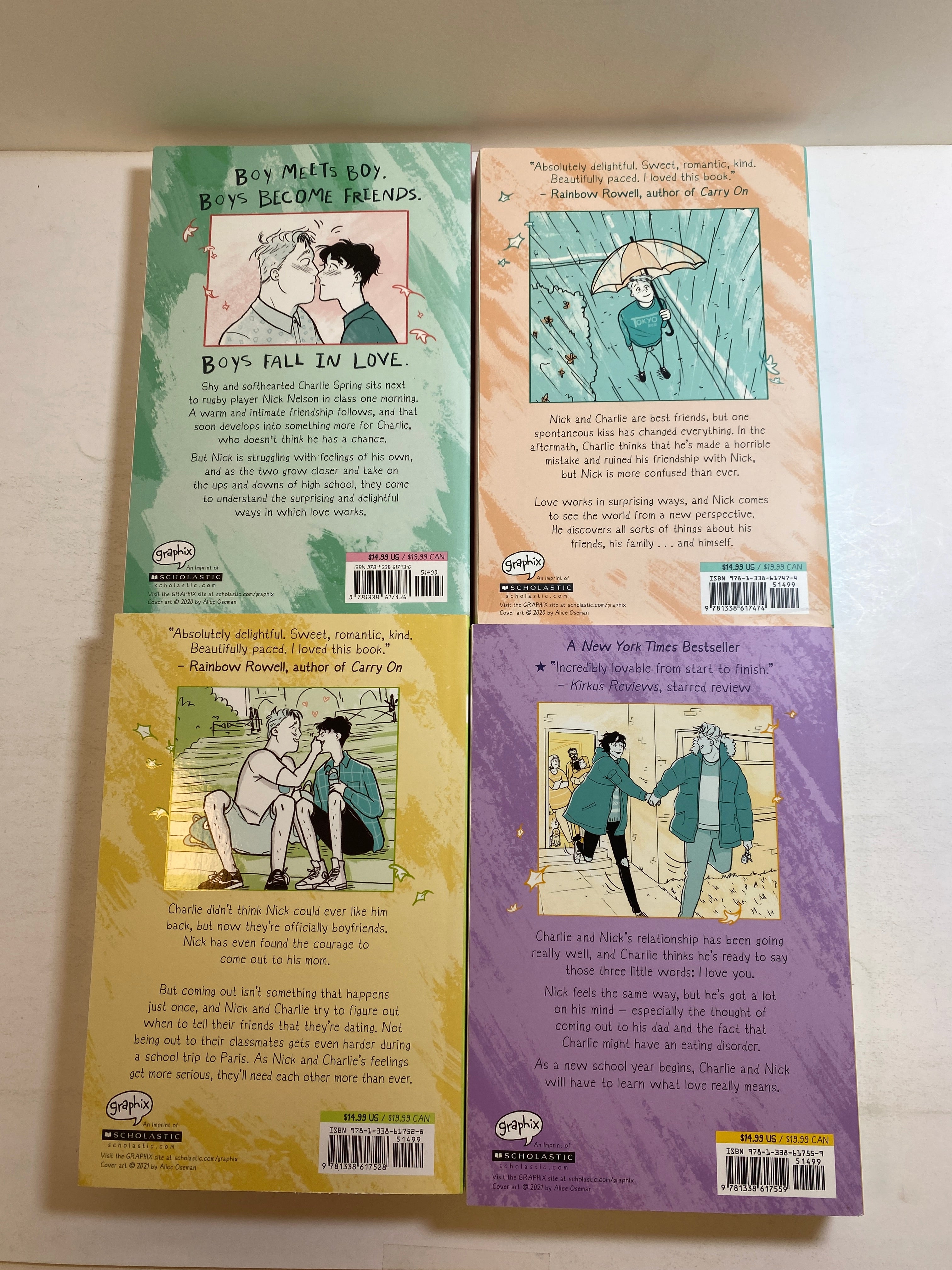 Lot of 4 Heartstopper Volumes 1, 2, 3, 4 2018-2022