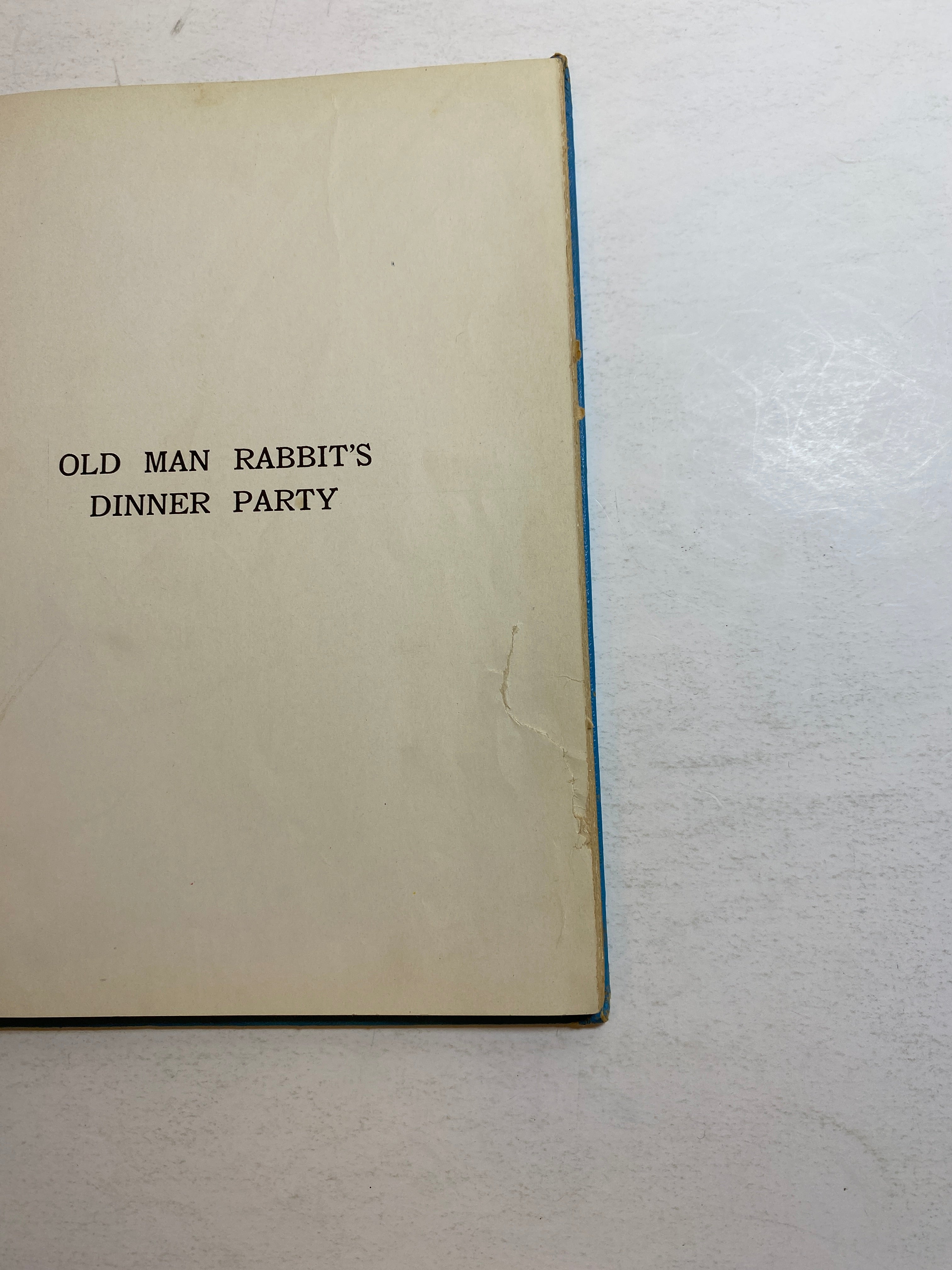 Old Man Rabbit's Dinner Party HC 1949
