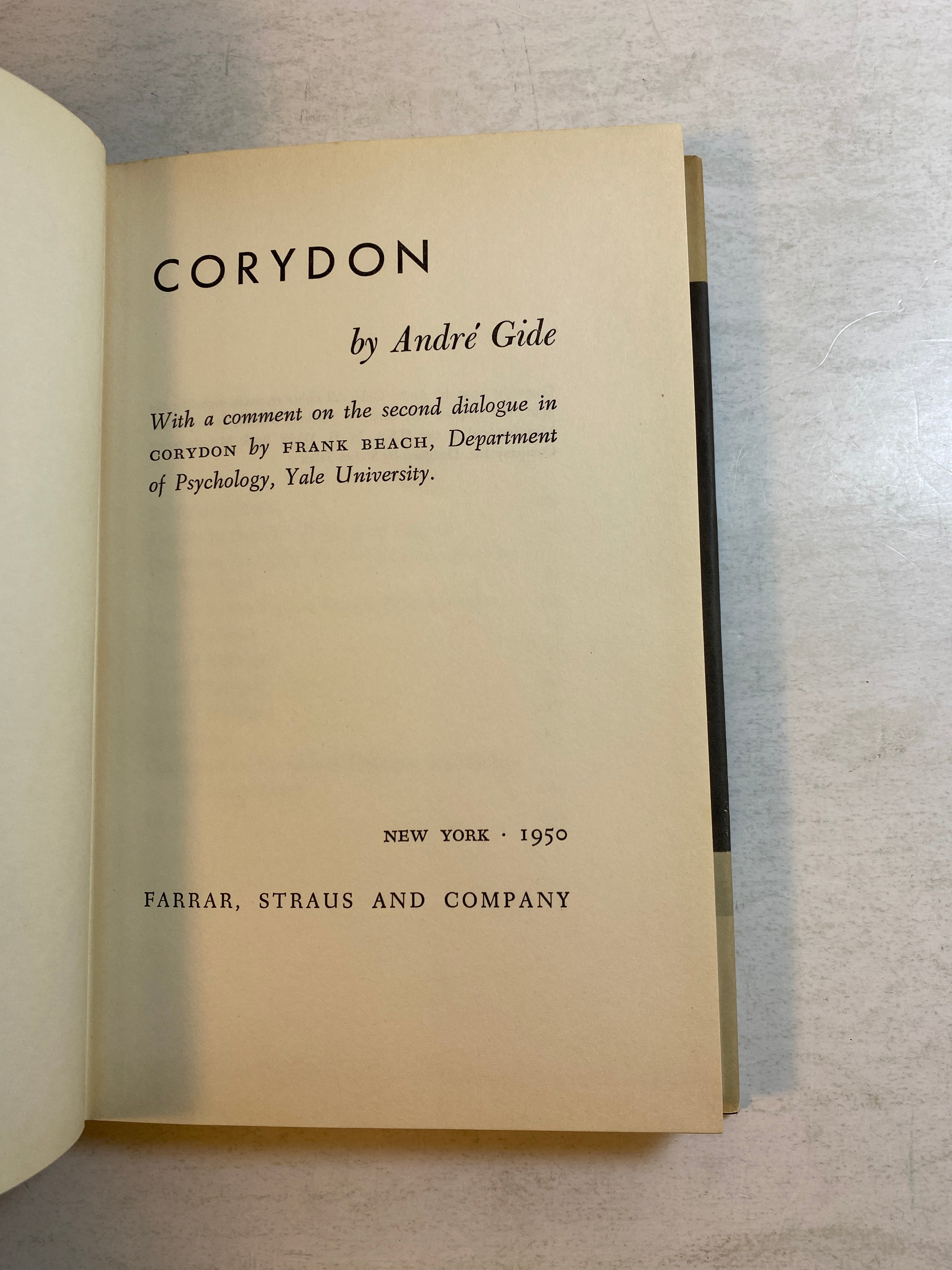Corydon Andre Gide 1950 HCDJ