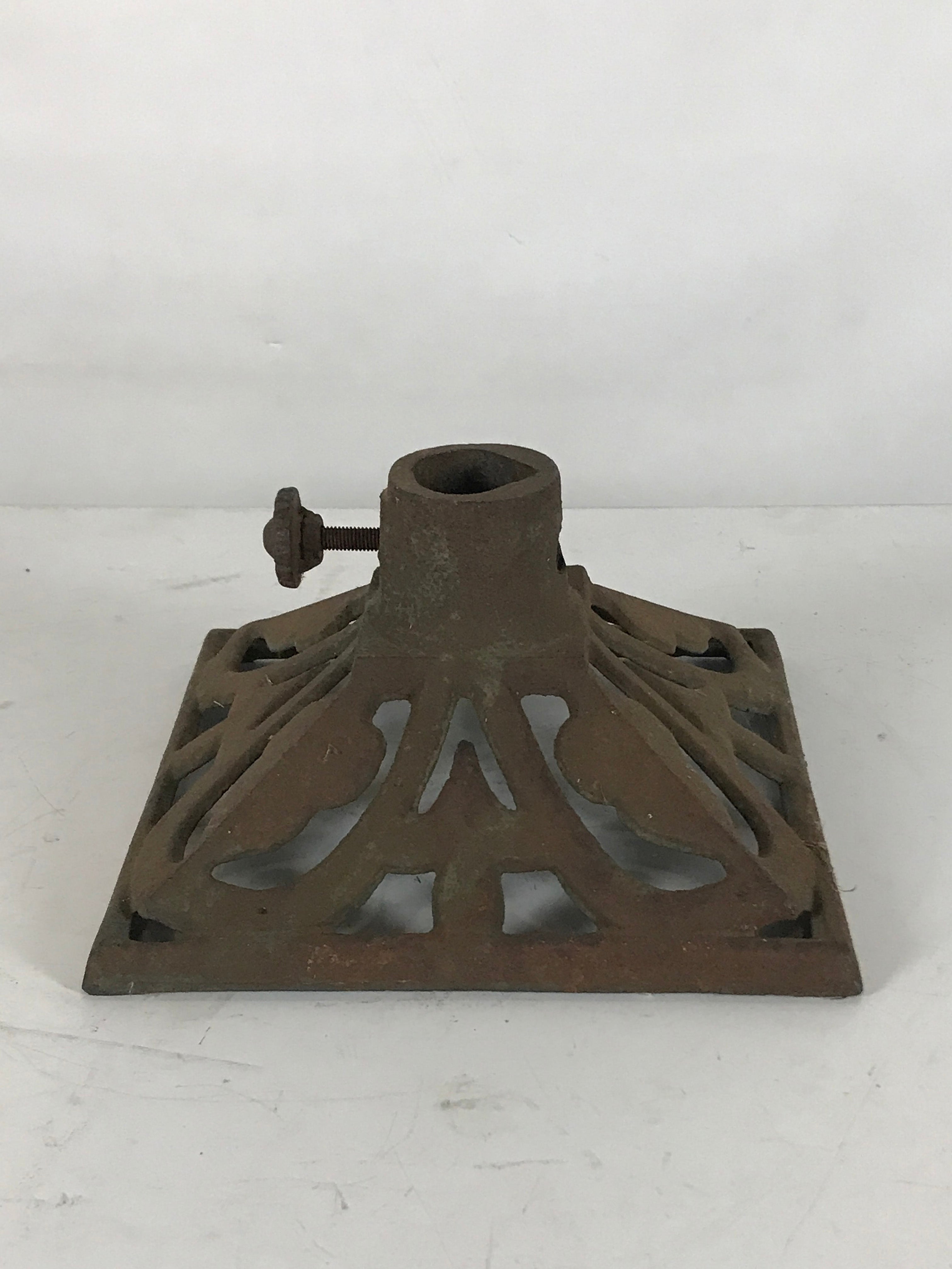 Antique Cast Iron Patio Umbrella Stand Holder