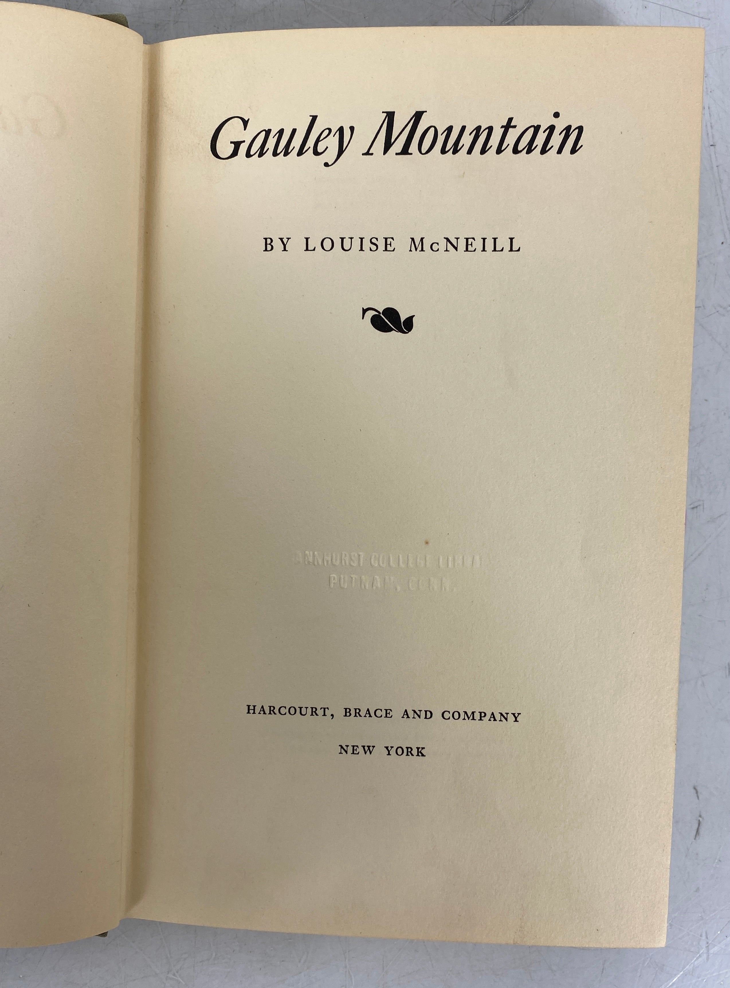 Gauley Mountain by Louise McNeill 1939 First Edition Vintage HC