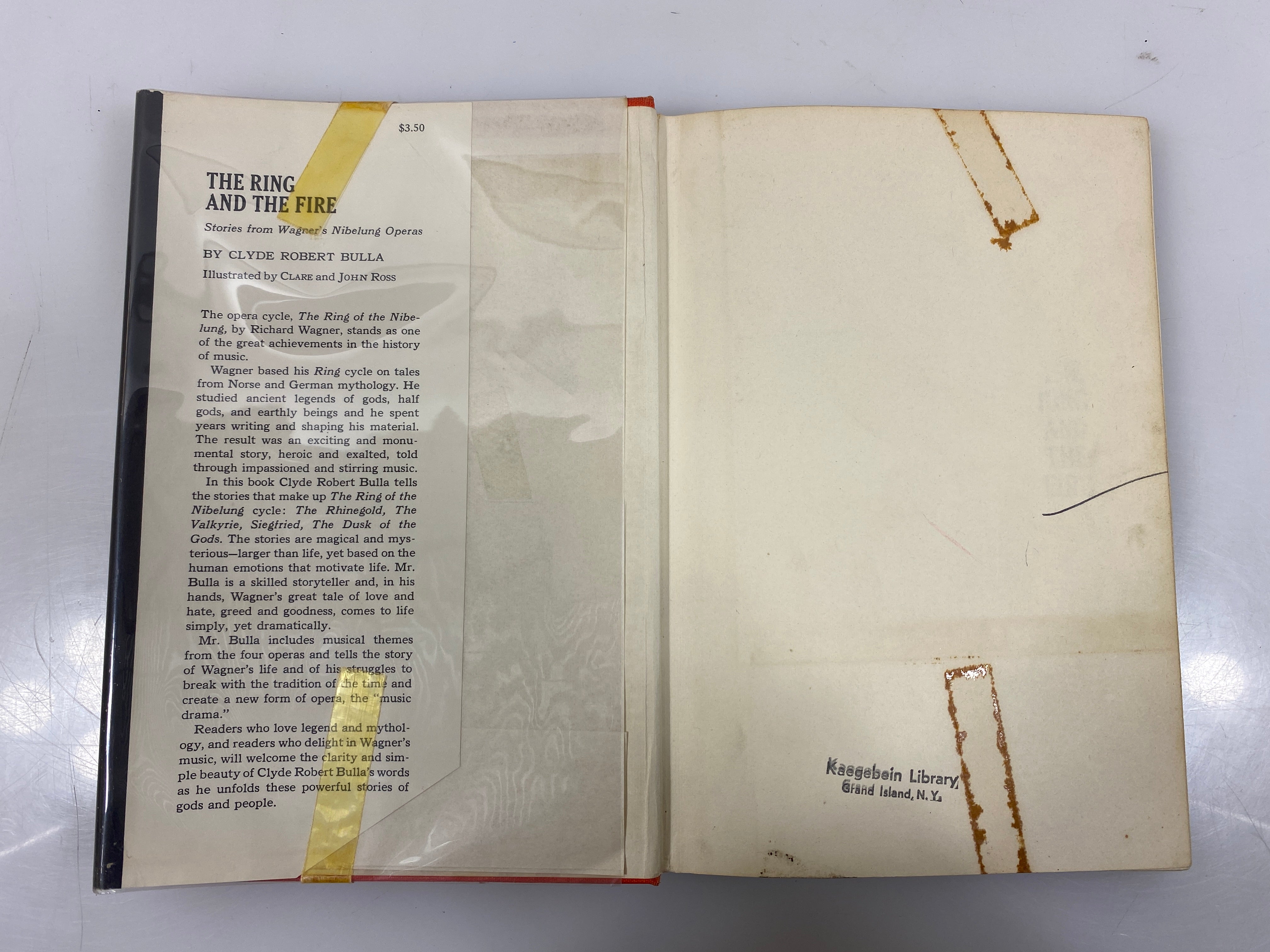 The Ring and the Fire by Bulla Ex-Library 1962 1st Print HCDJ