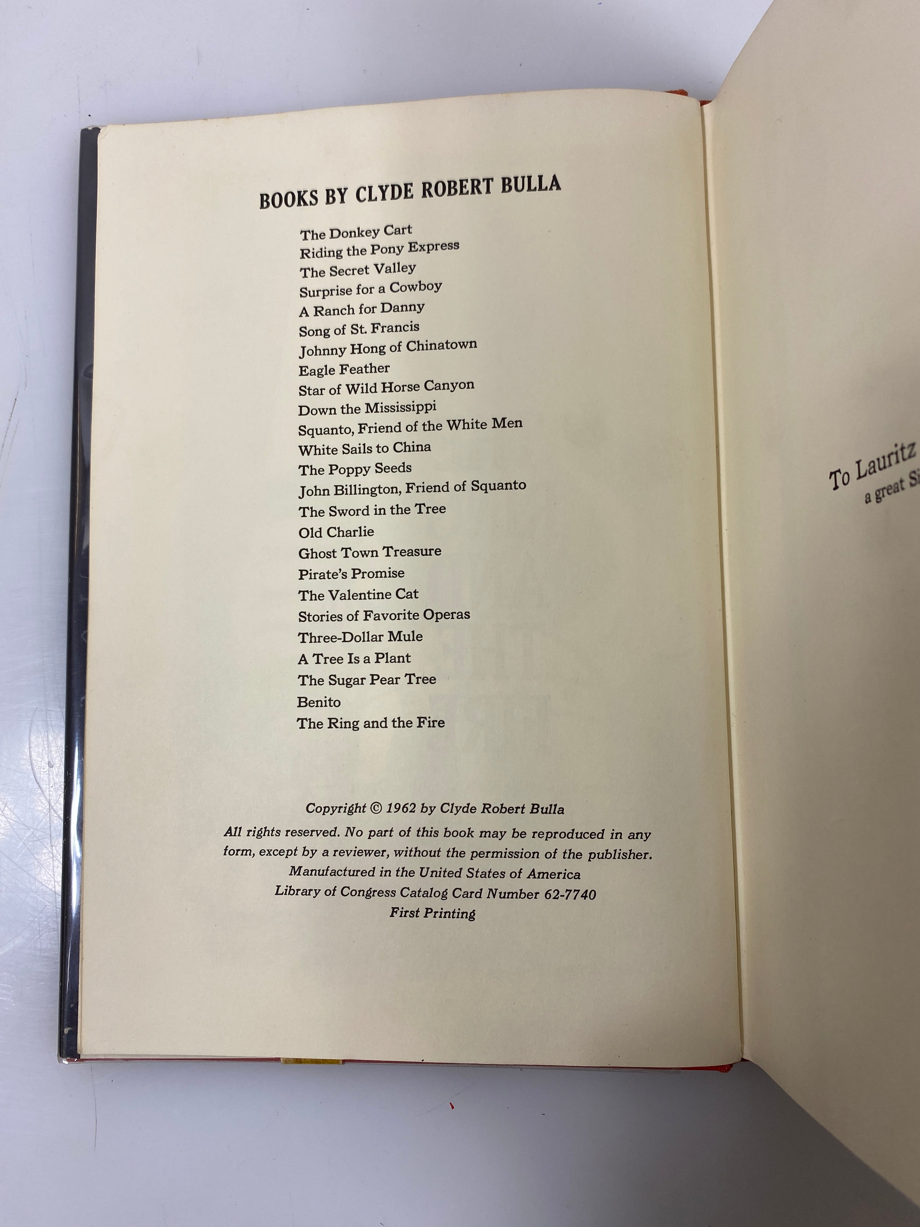 The Ring and the Fire by Bulla Ex-Library 1962 1st Print HCDJ