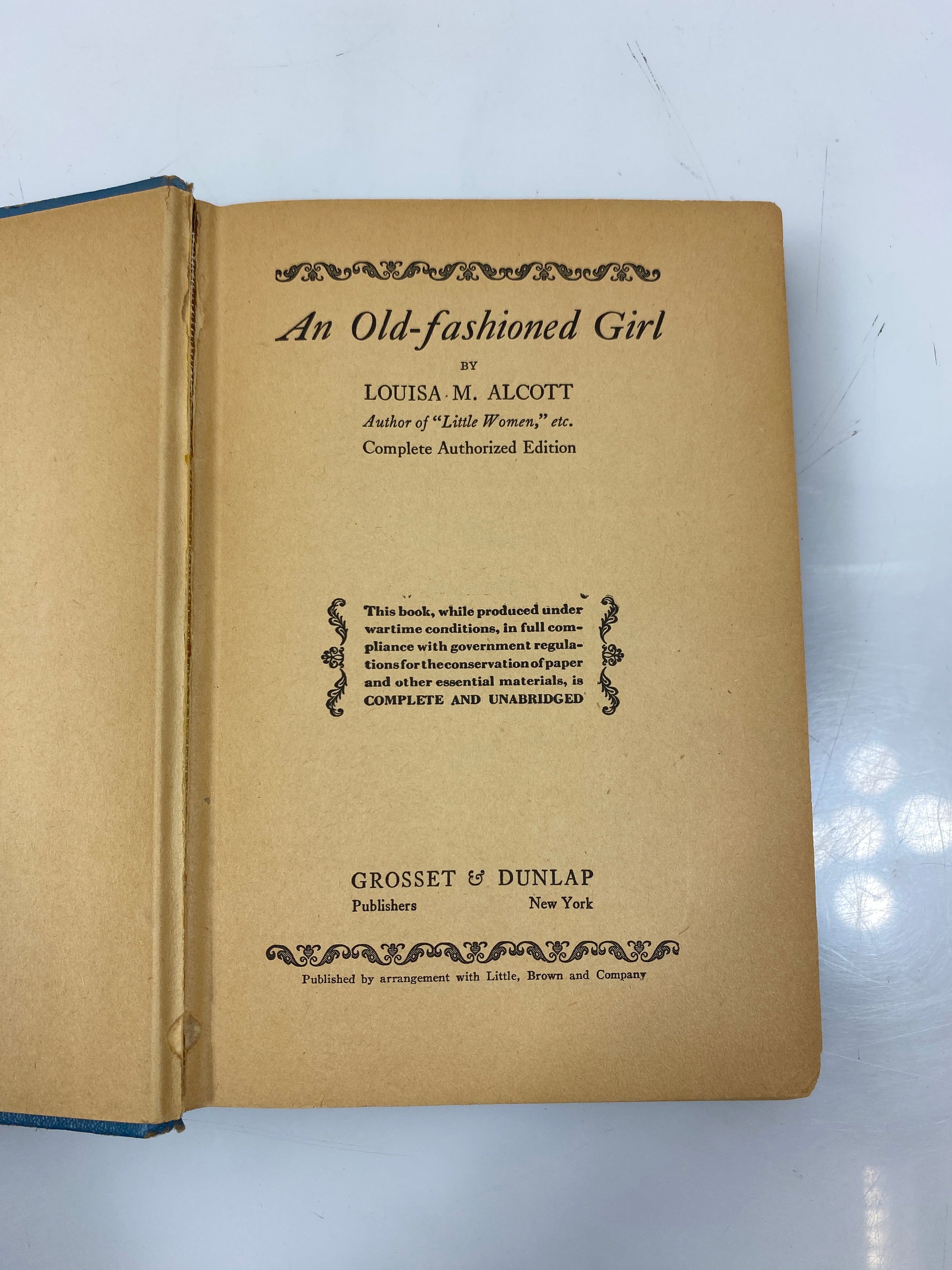 An Old-Fashioned Girl by Louisa May Alcott 1911 HC