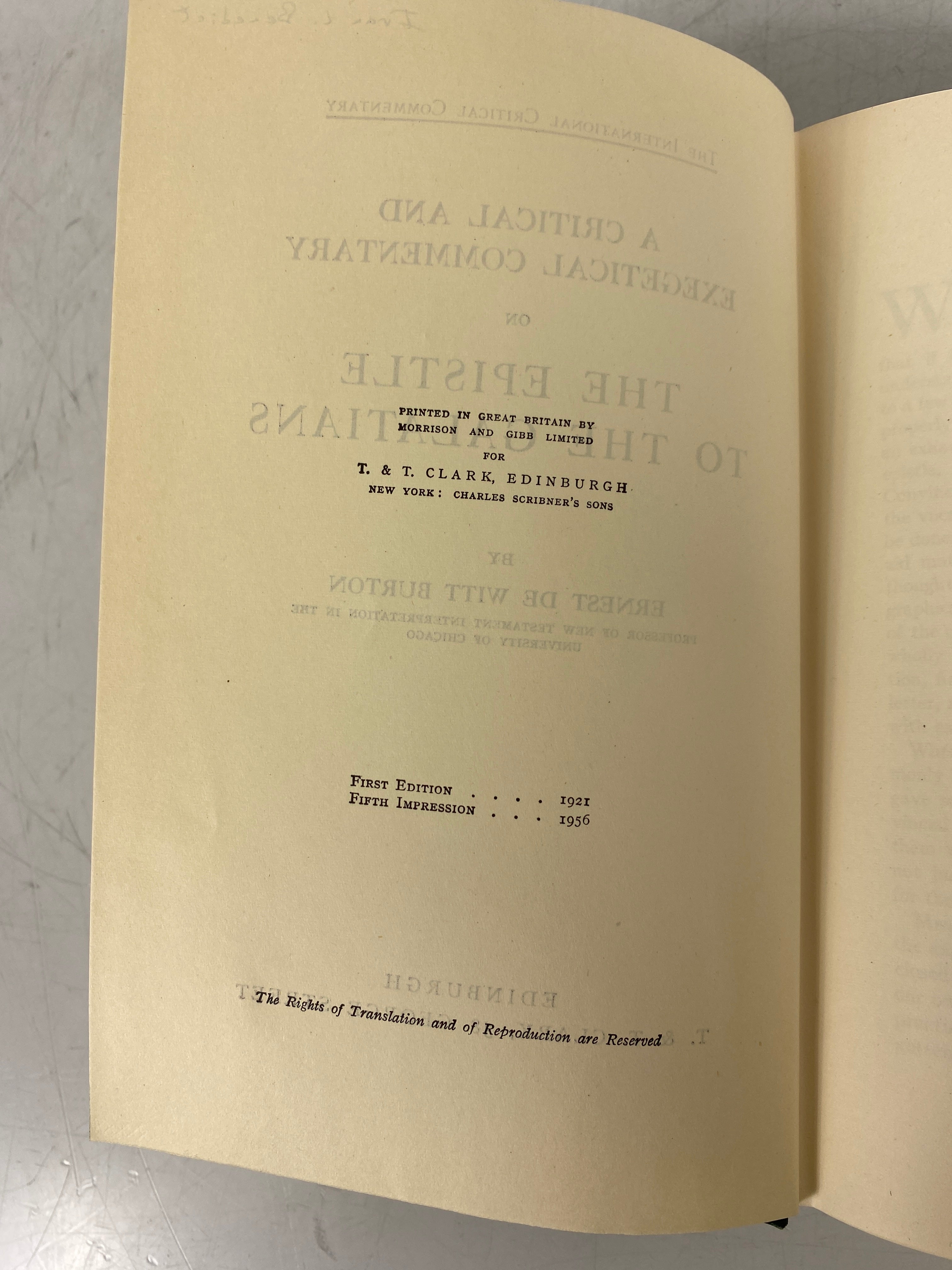 2 Vols The International Critical Commentary: Amos & Hosea/Galatians 1956-60 HC