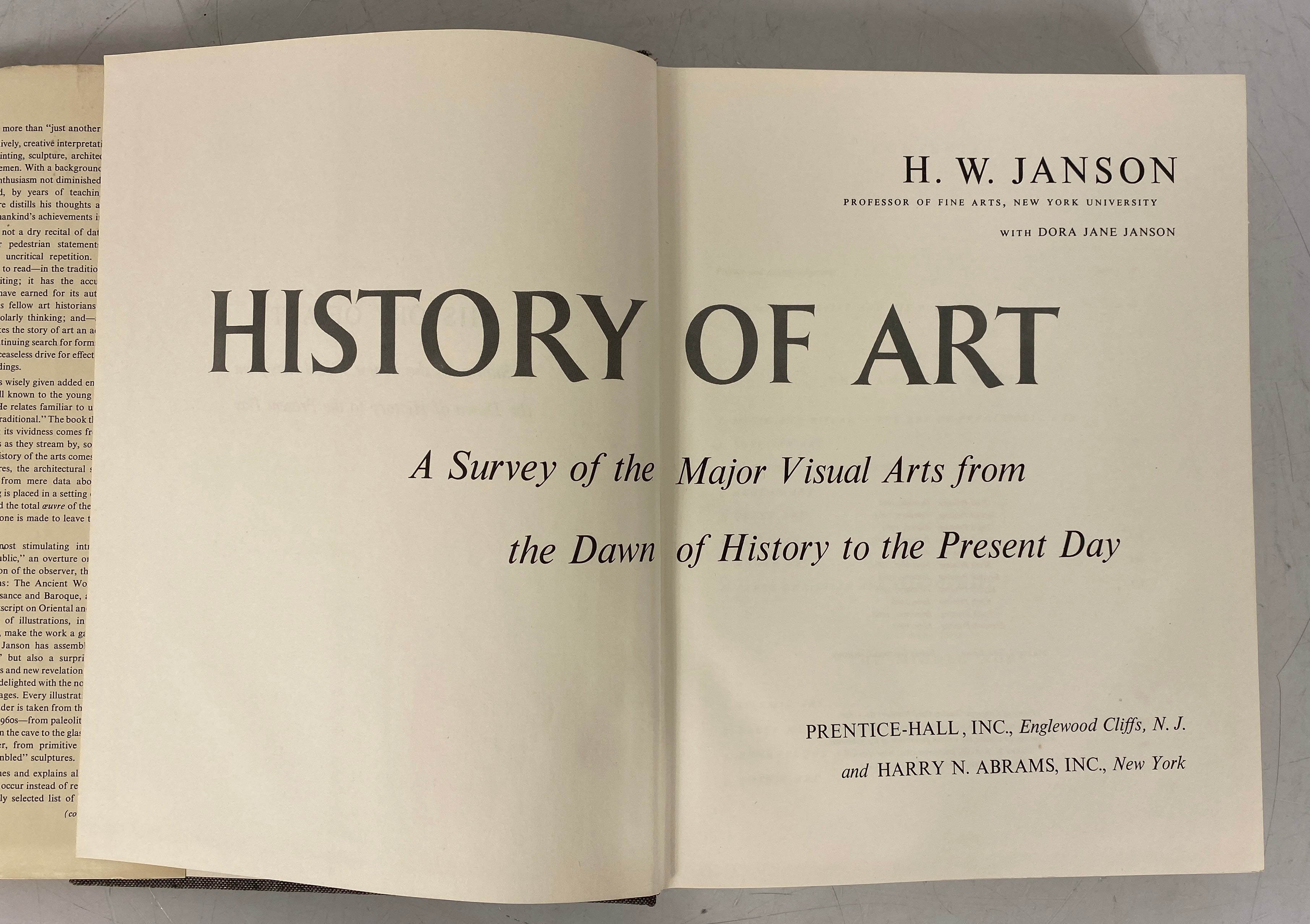 H.W. Janson History of Art 1967 Vintage HC DJ