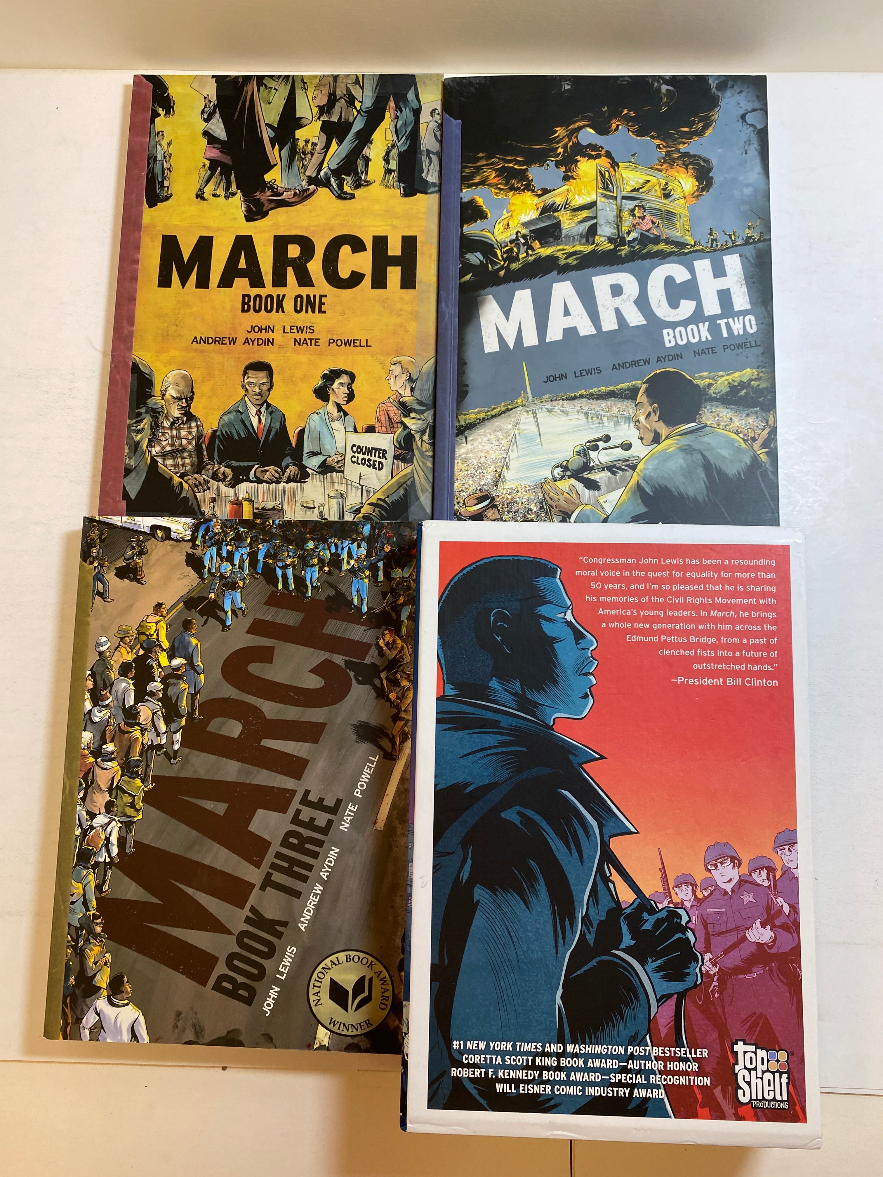 Lot of 3 March John Lewis Graphic Novels 1-3 Slipcover set 2013