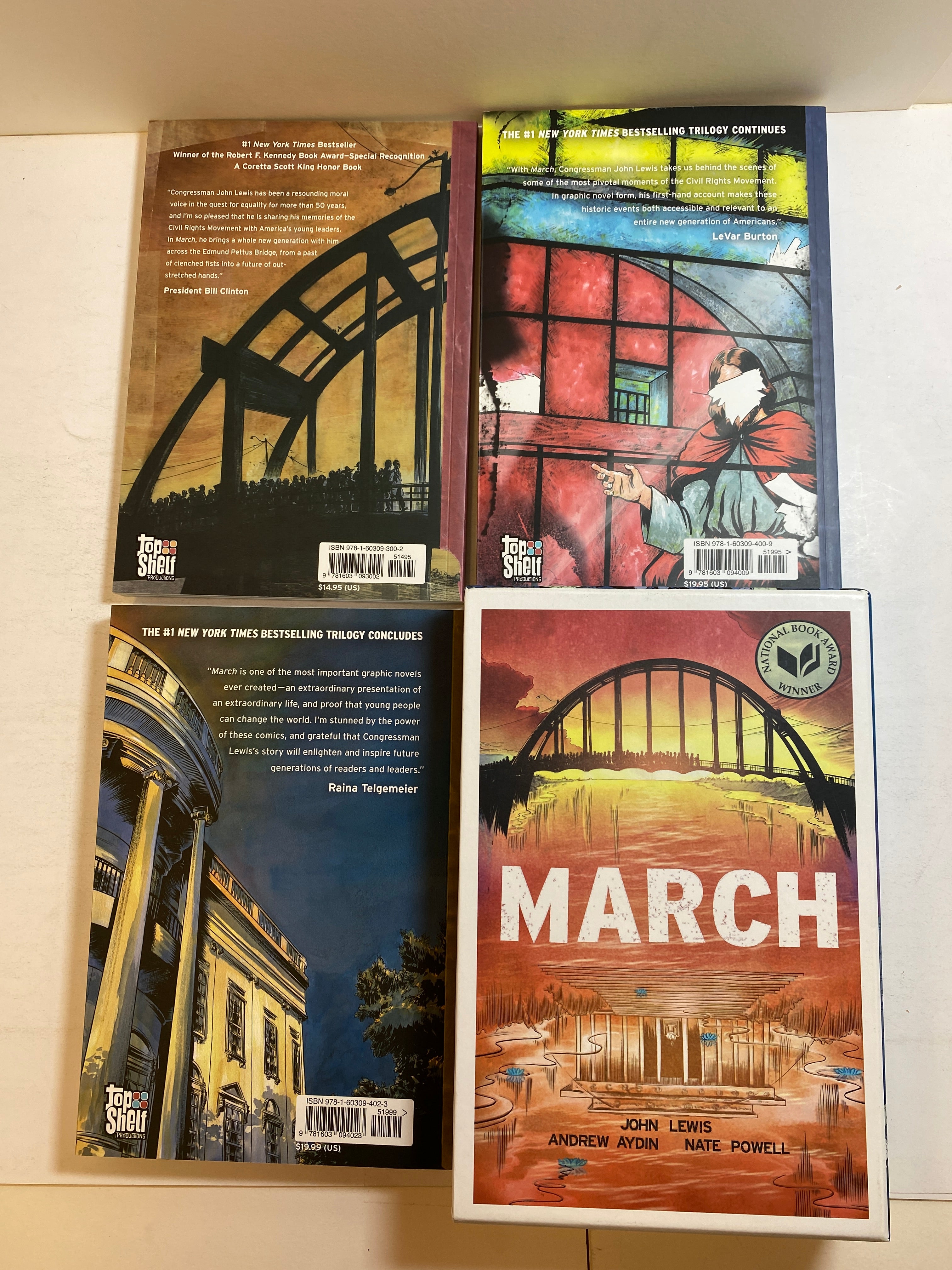 Lot of 3 March John Lewis Graphic Novels 1-3 Slipcover set 2013