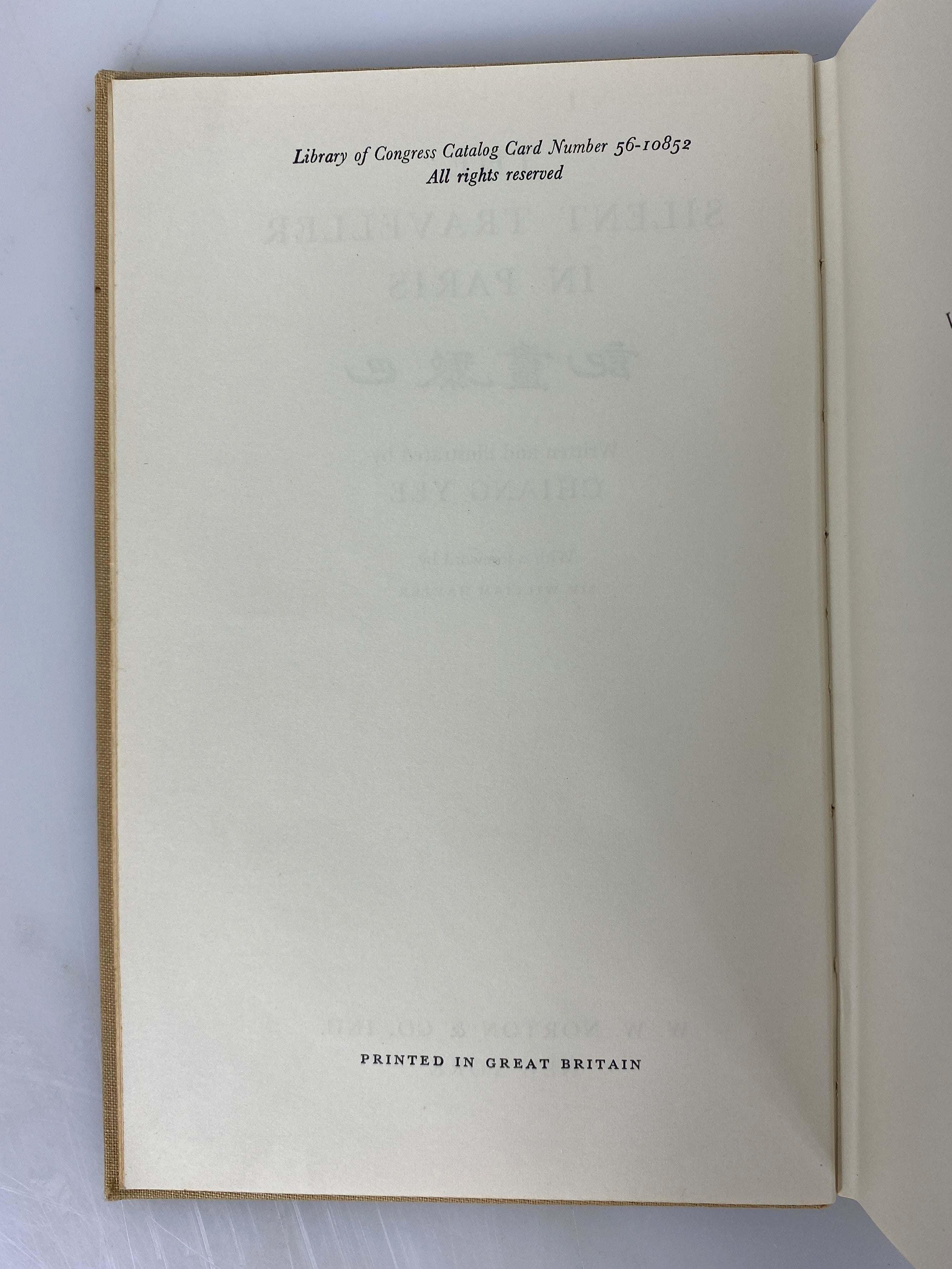 The Silent Traveller in Paris Written and Illustrated by Chiang Yee Vintage HC