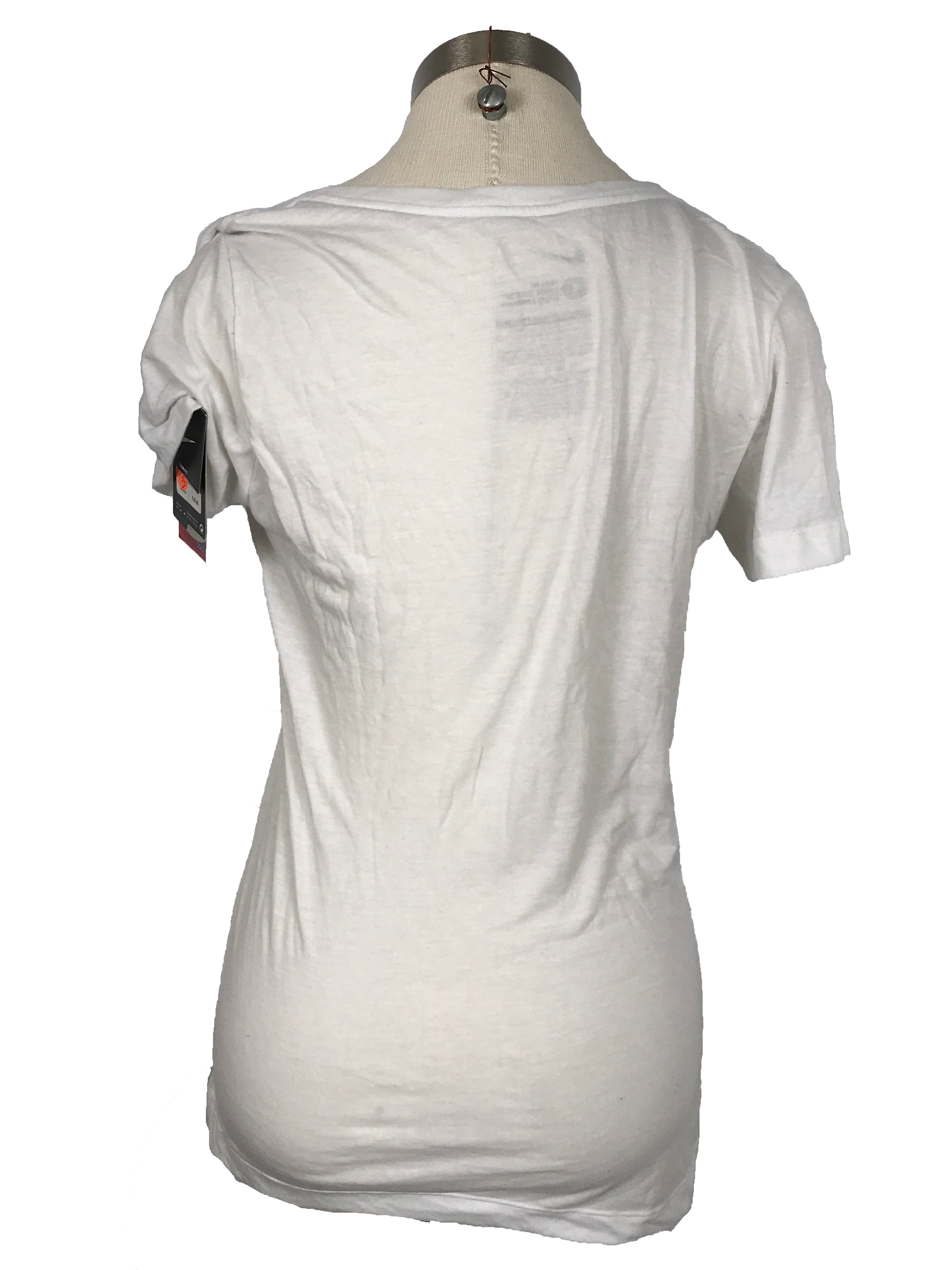 Nike MSU White V-Neck T-Shirt Women's Size L
