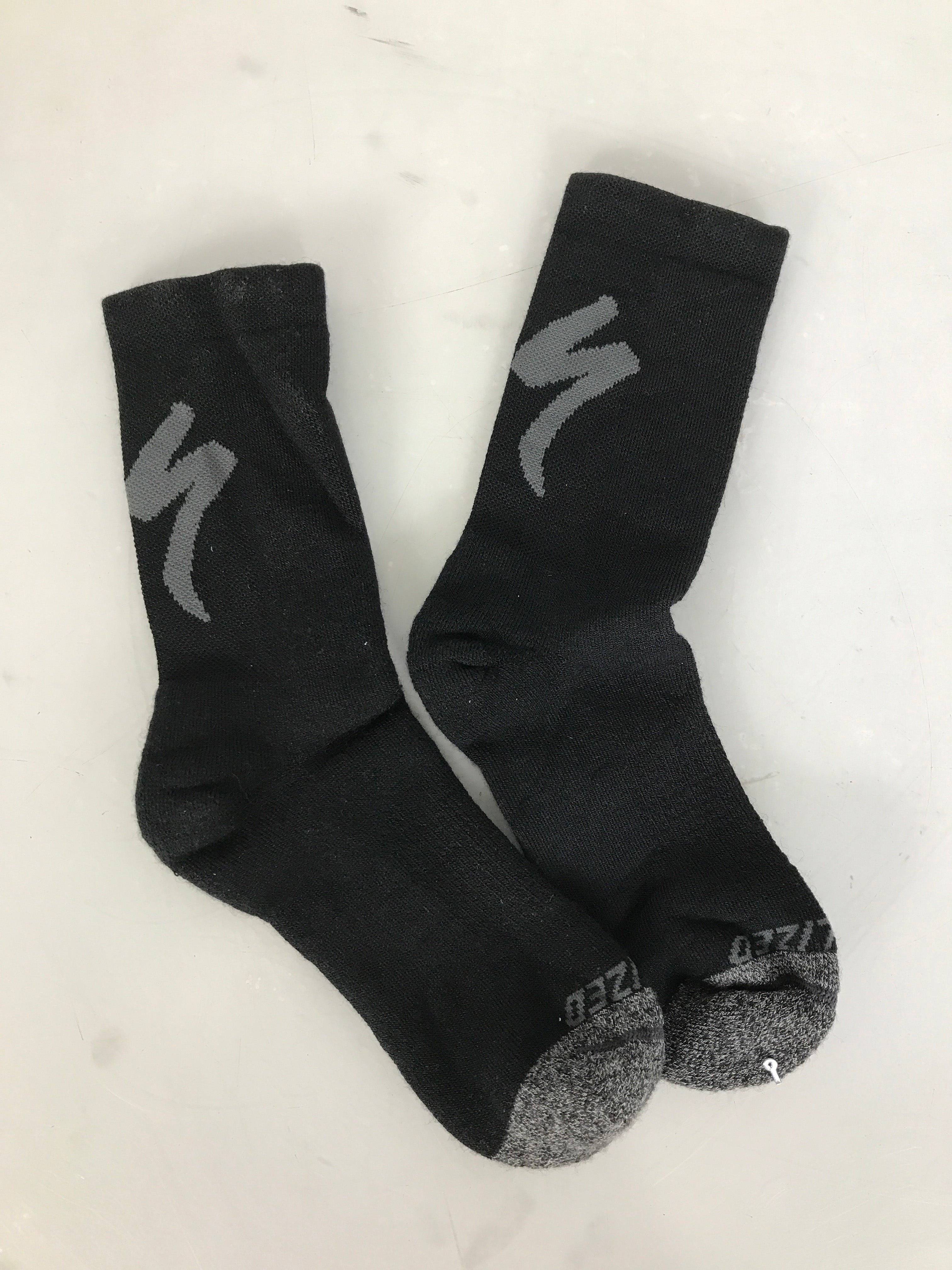 Specialized Deep Winter Merino Tall Black Socks with Logo Unisex Size S NWT