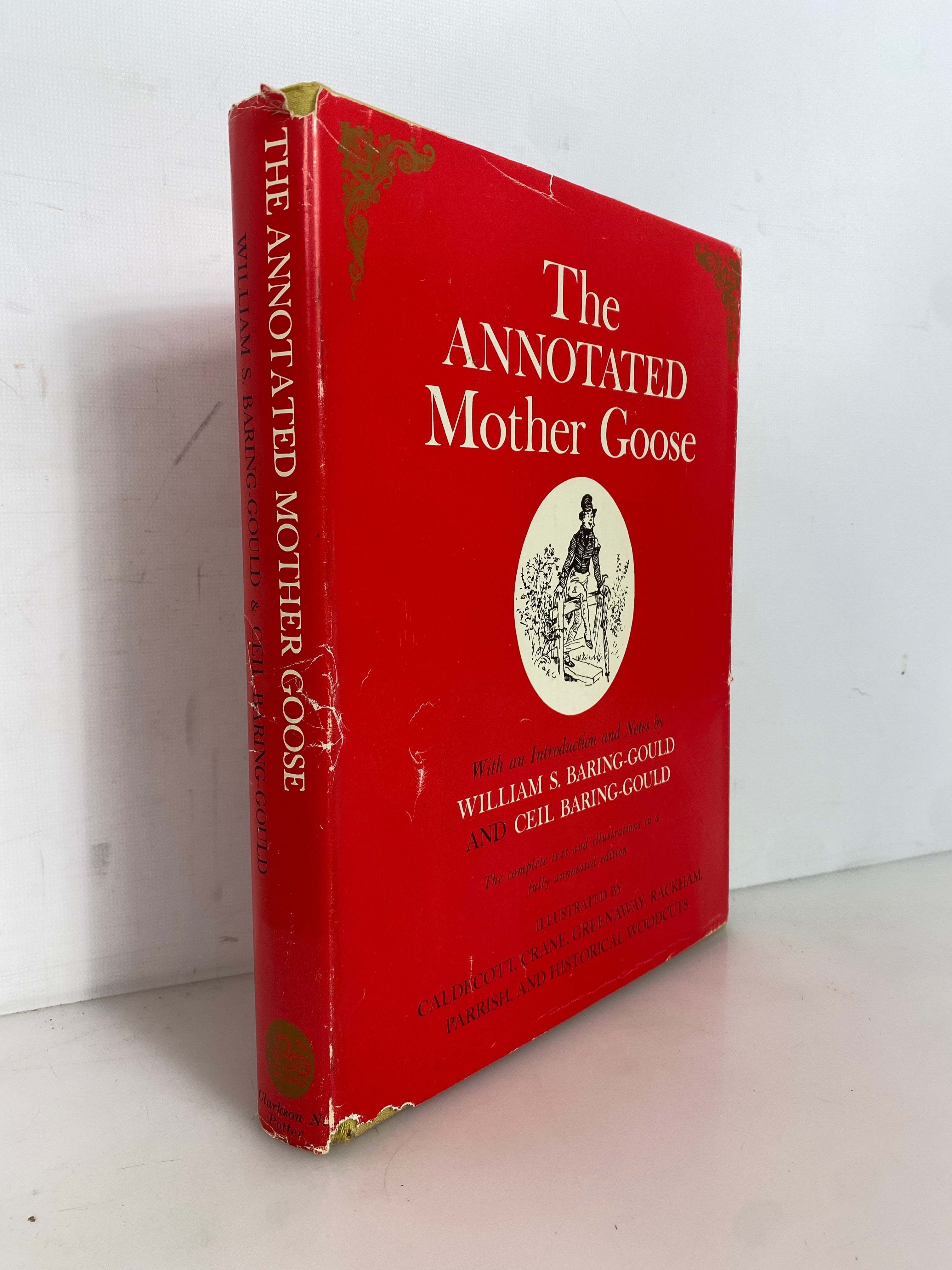 The Annotated Mother Goose Baring-Gould 1962 1st Ed. HCDJ