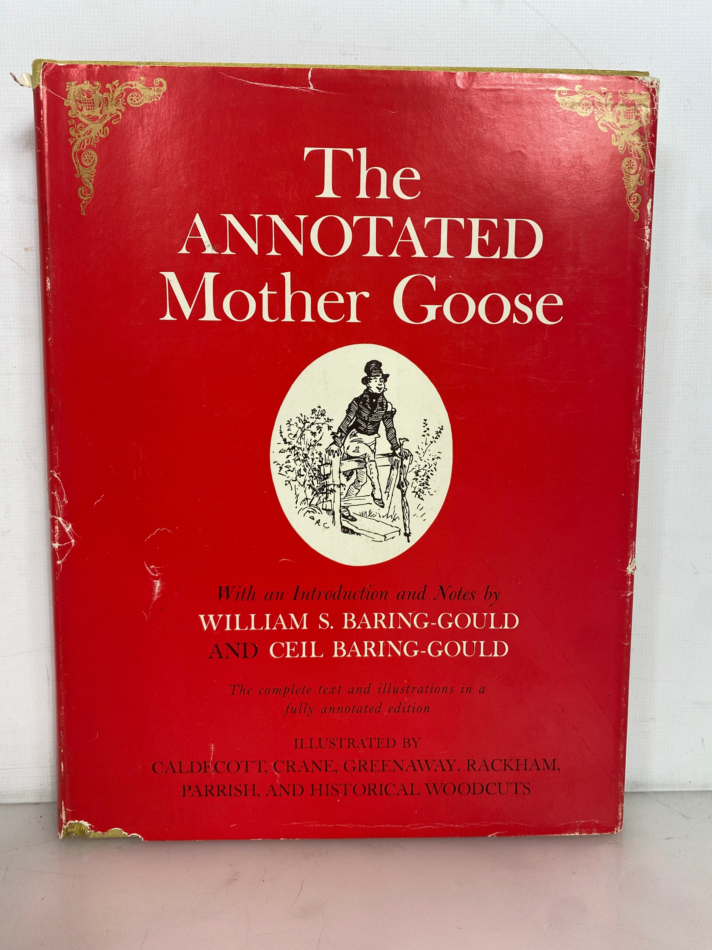 The Annotated Mother Goose Baring-Gould 1962 1st Ed. HCDJ