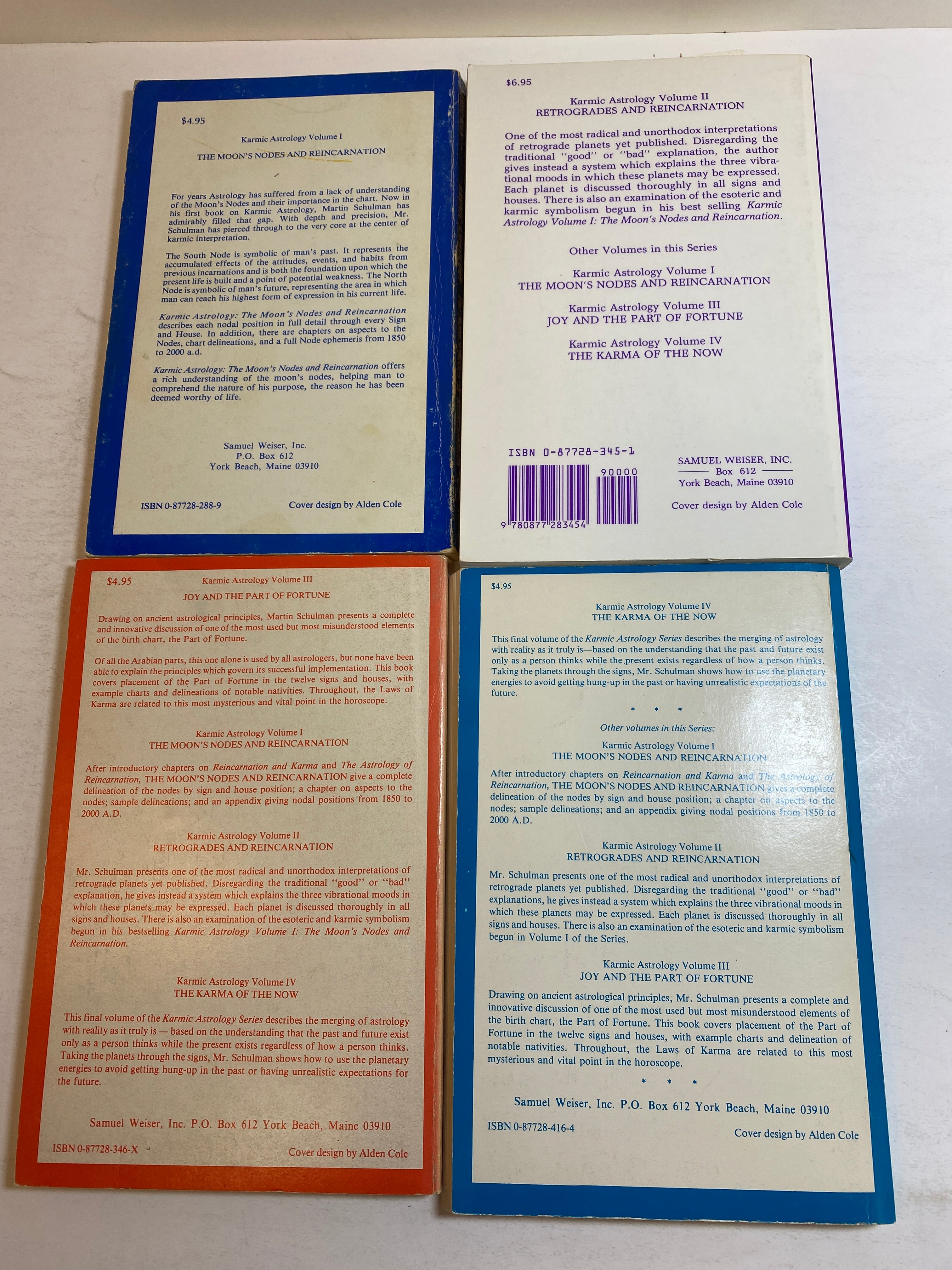 Set of 4 Karmic Astrology Martin Schulman 1982-1983
