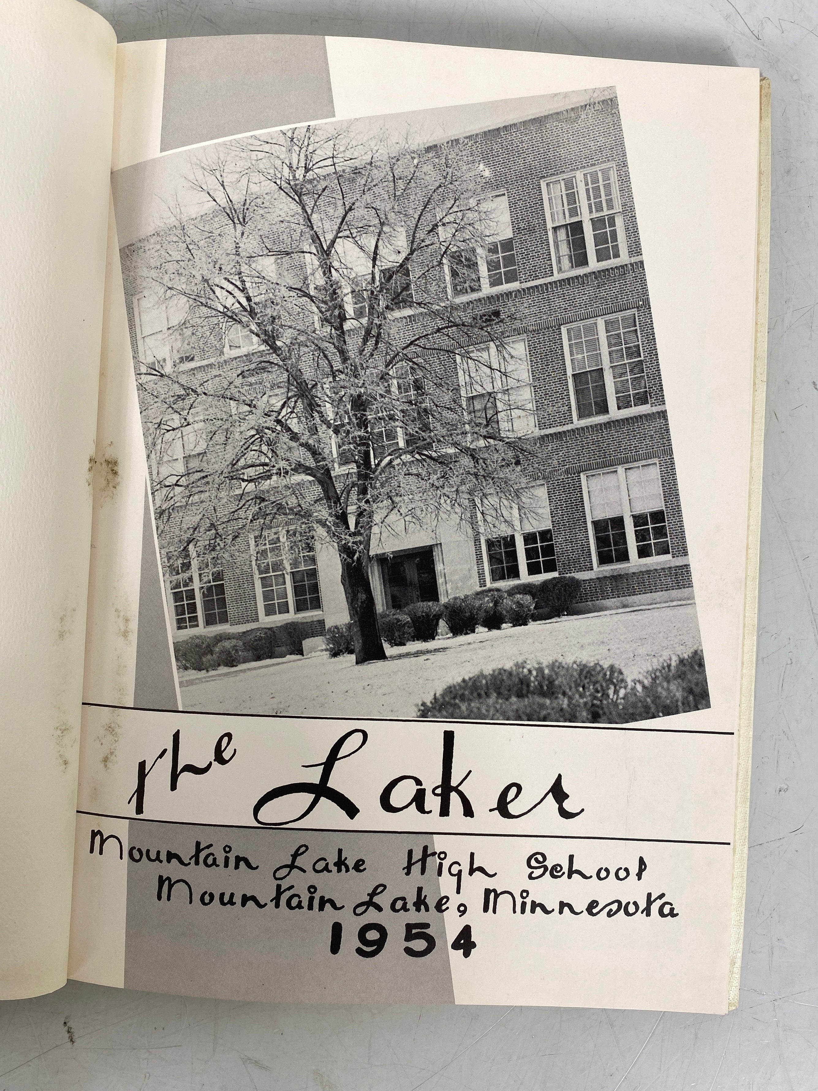 1954 Mountain Lake High School Yearbook Mountain Lake MN HC