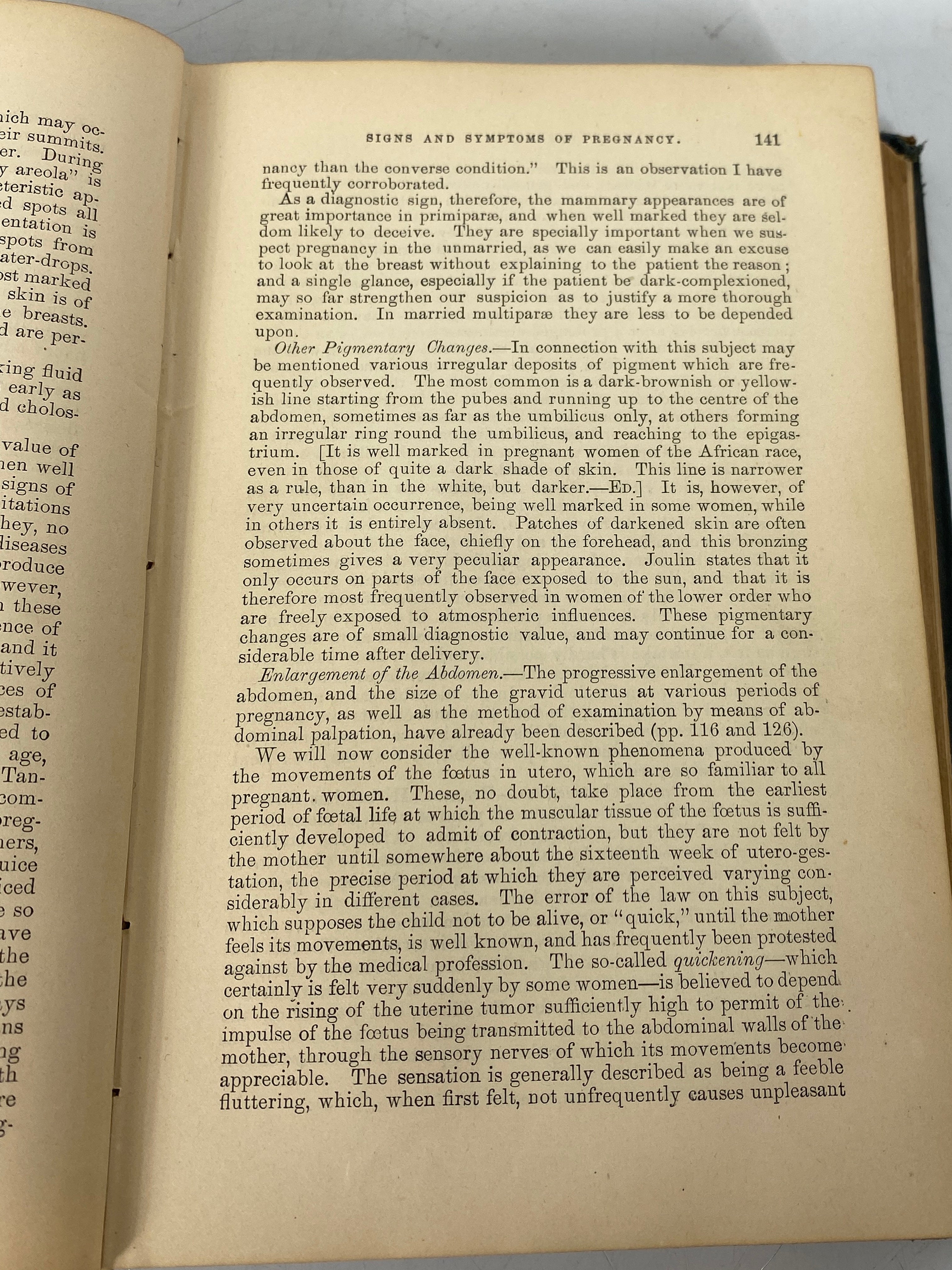 The Science and Practice of Midwifery W.S. Playfair 1880 Antique HC