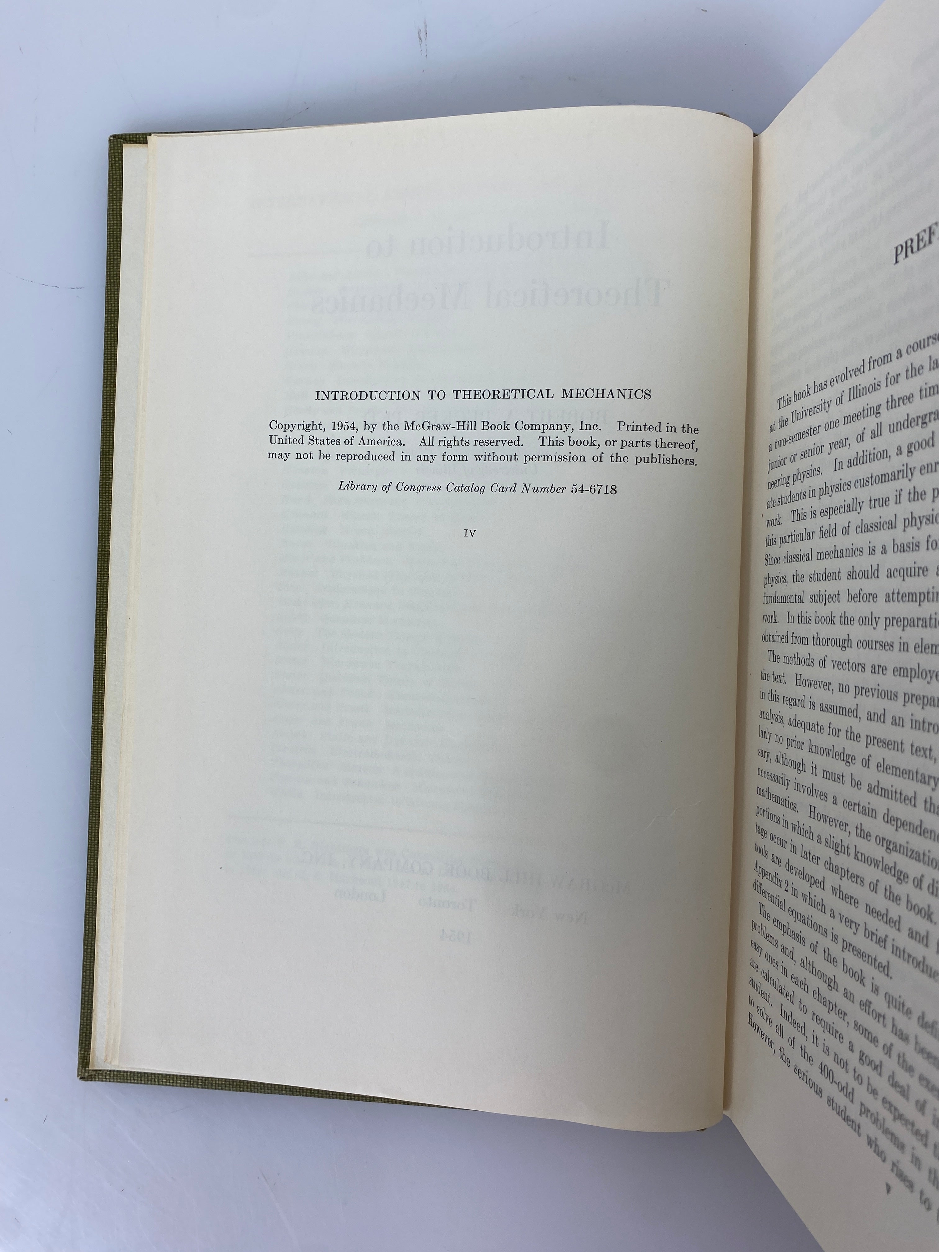 Introduction to Theoretical Mechanics by Becker 1954 Vintage HC Textbook