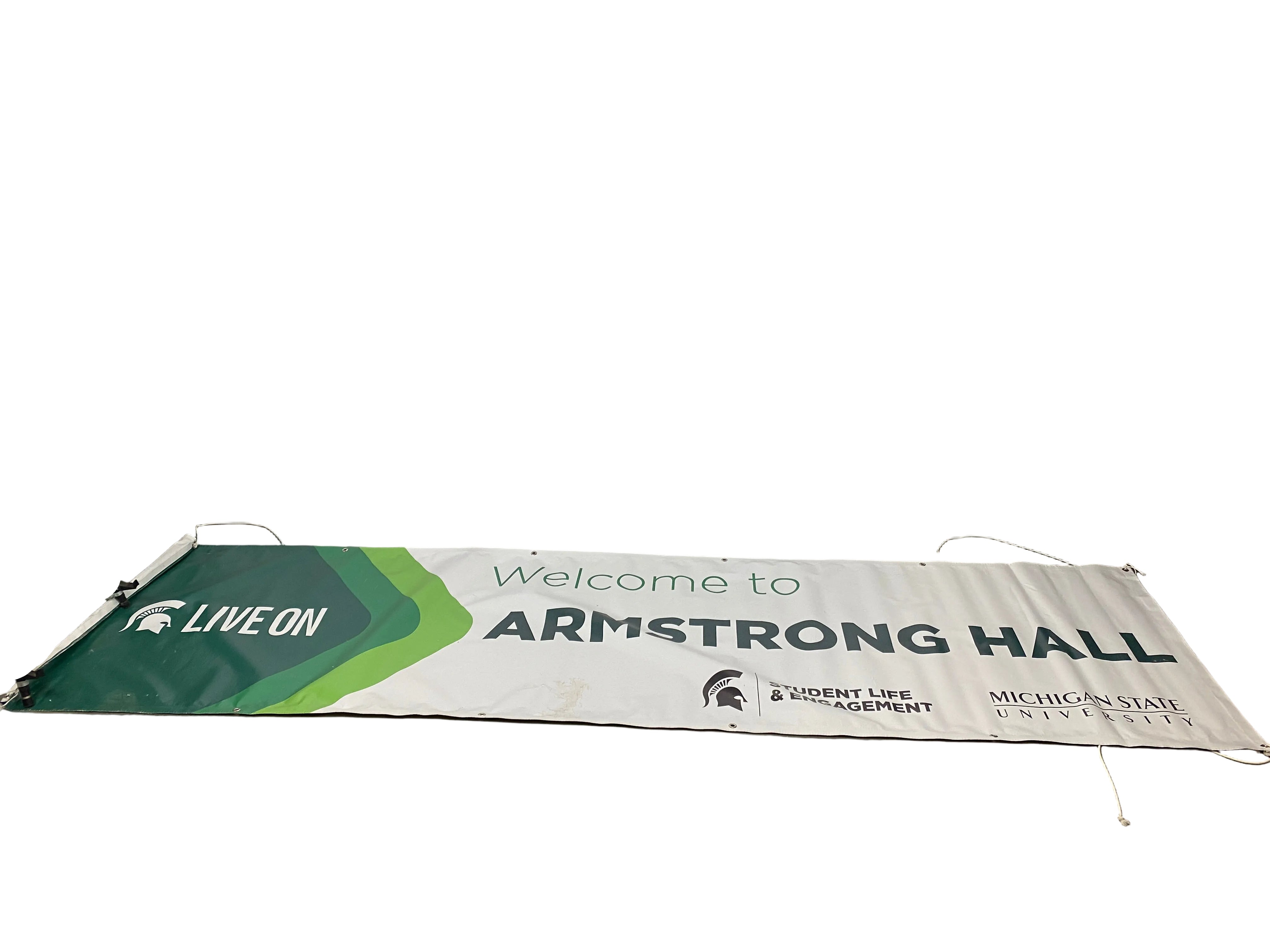 MSU Live On 'Welcome to Armstrong Hall'  Banner