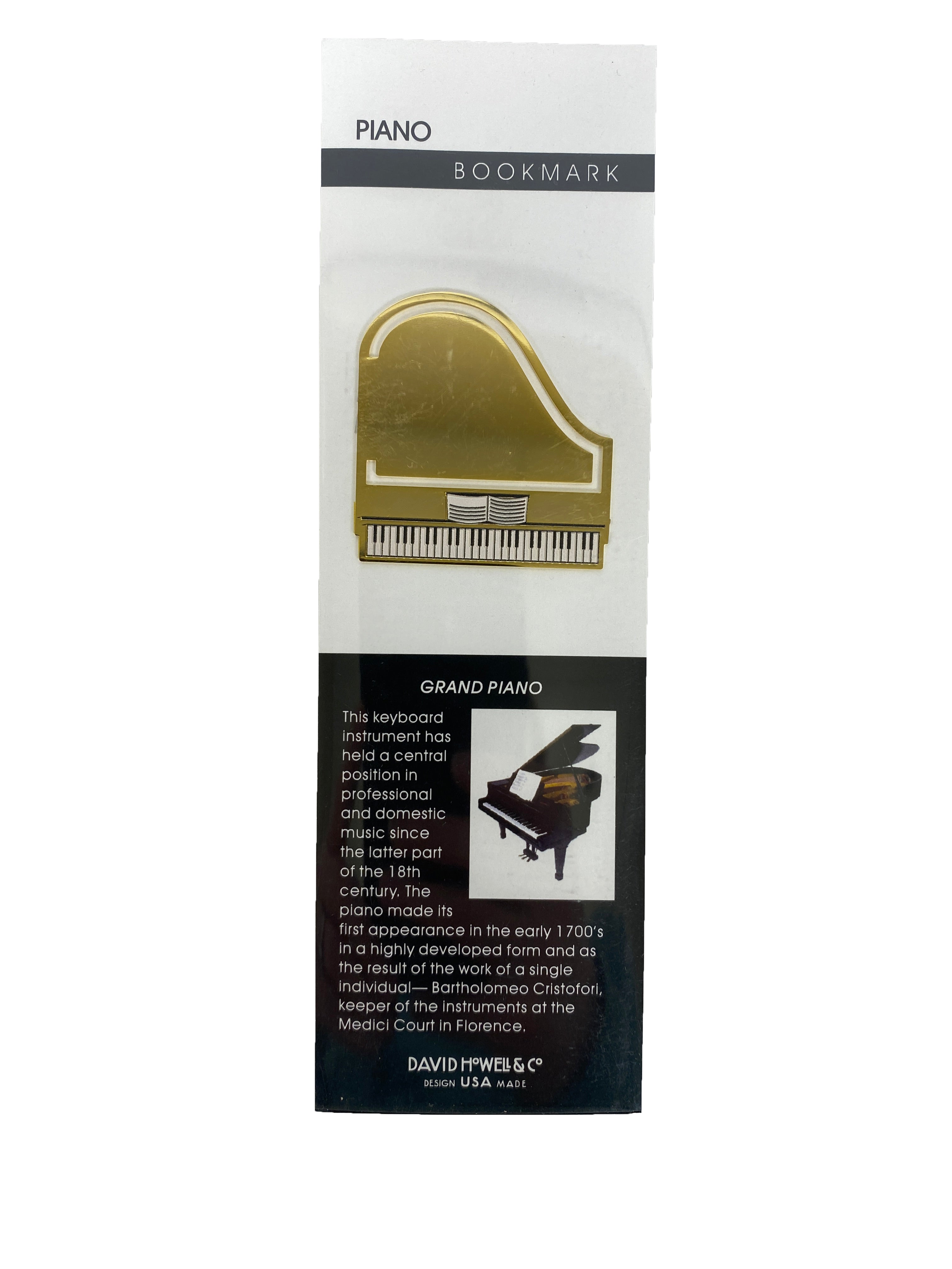 David Howell & Co. Piano Metal Bookmark
