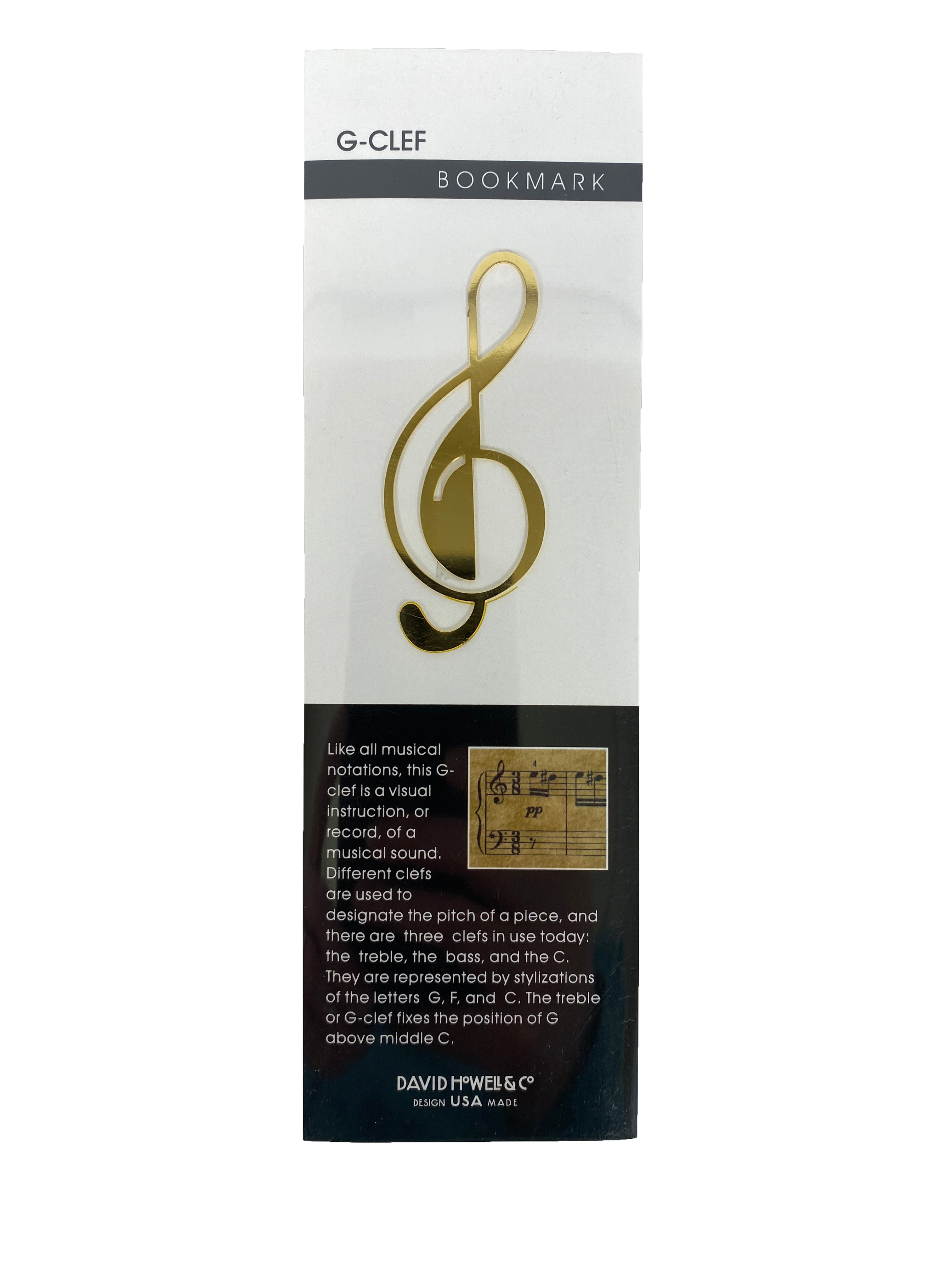 David Howell & Co. G-Clef Metal Bookmark