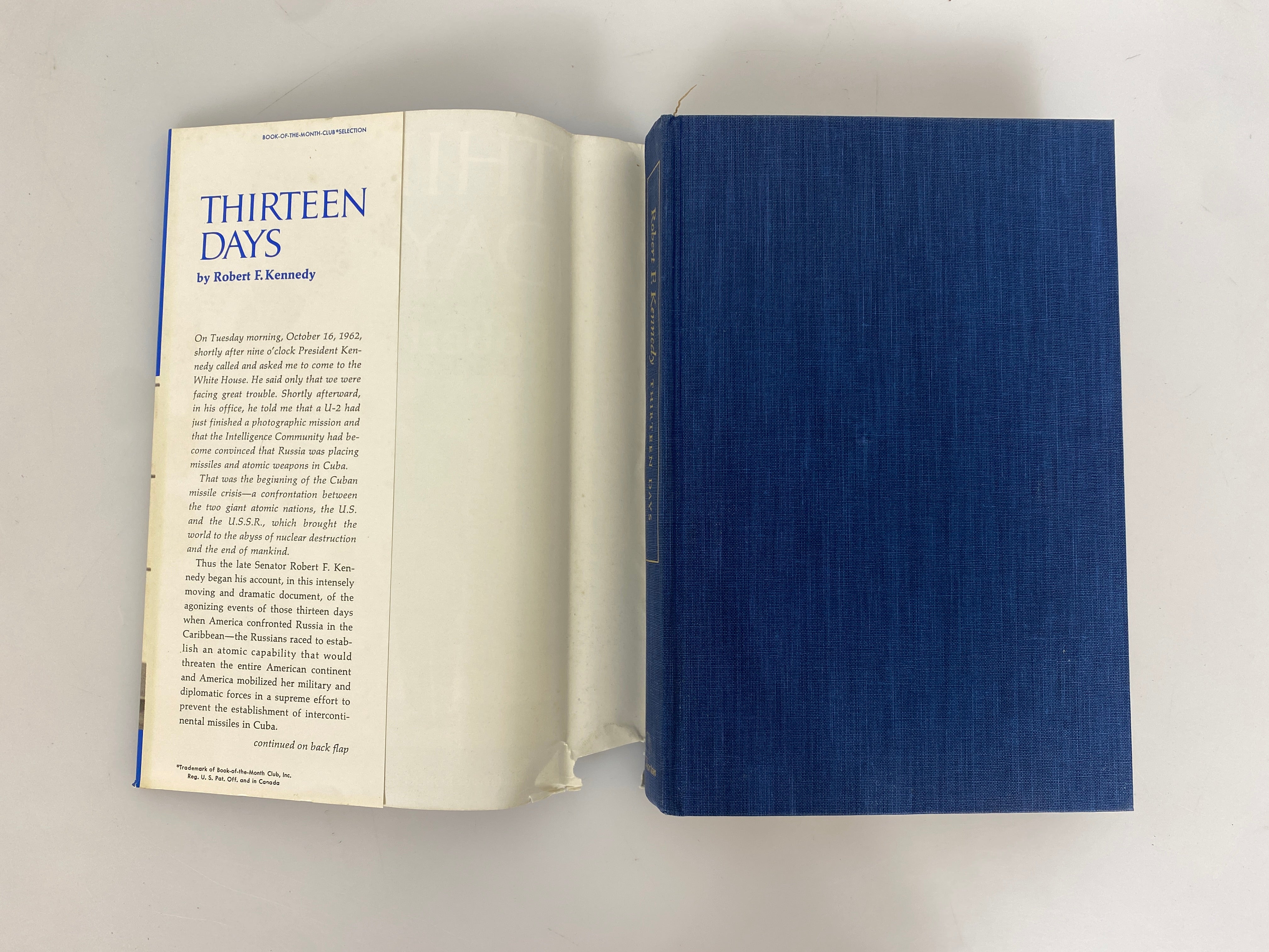 Thirteen Days by Robert F. Kennedy 1969 HCDJ