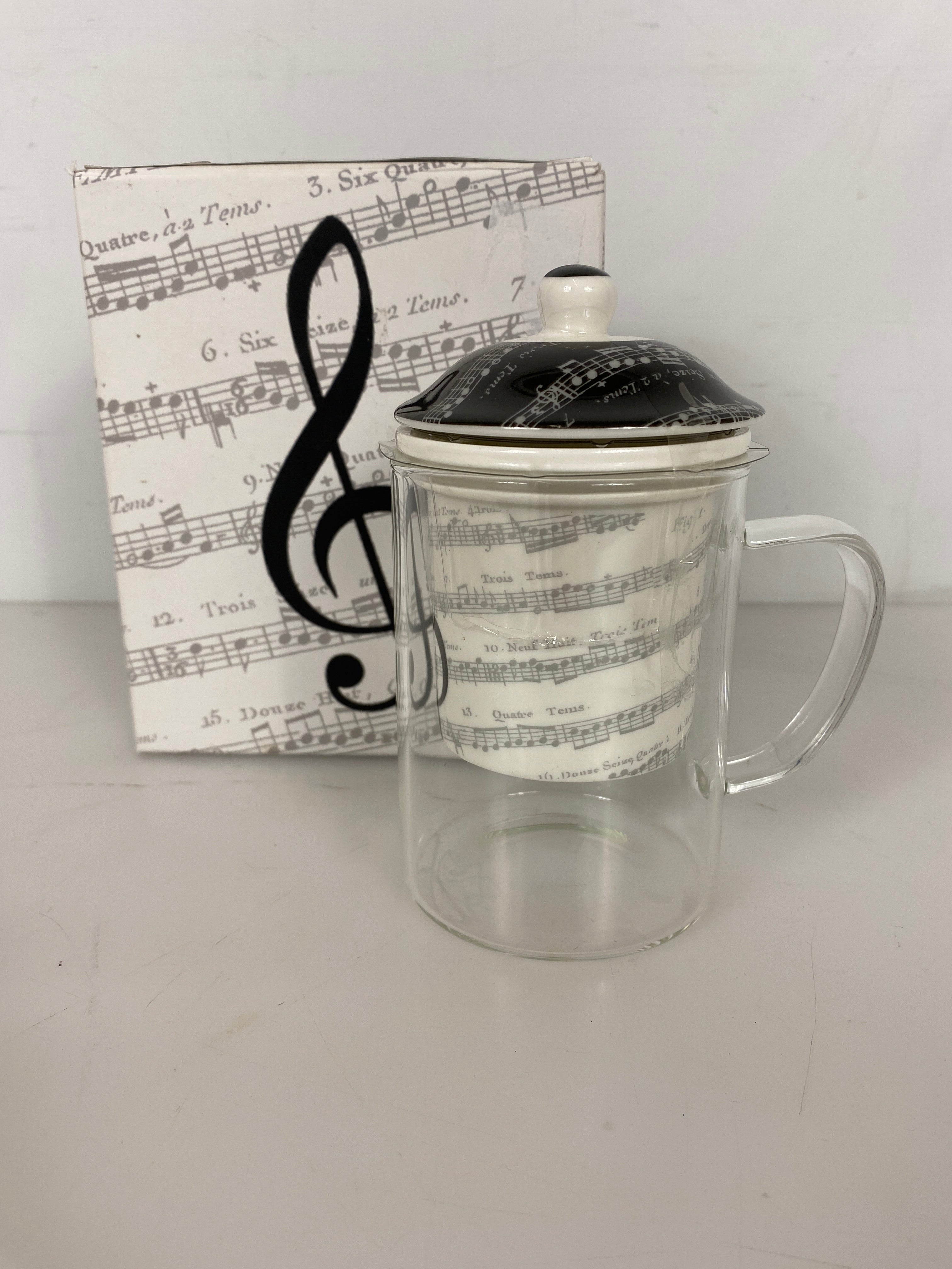 PPD I Love Music Bone China Tea Glass with Gift Box