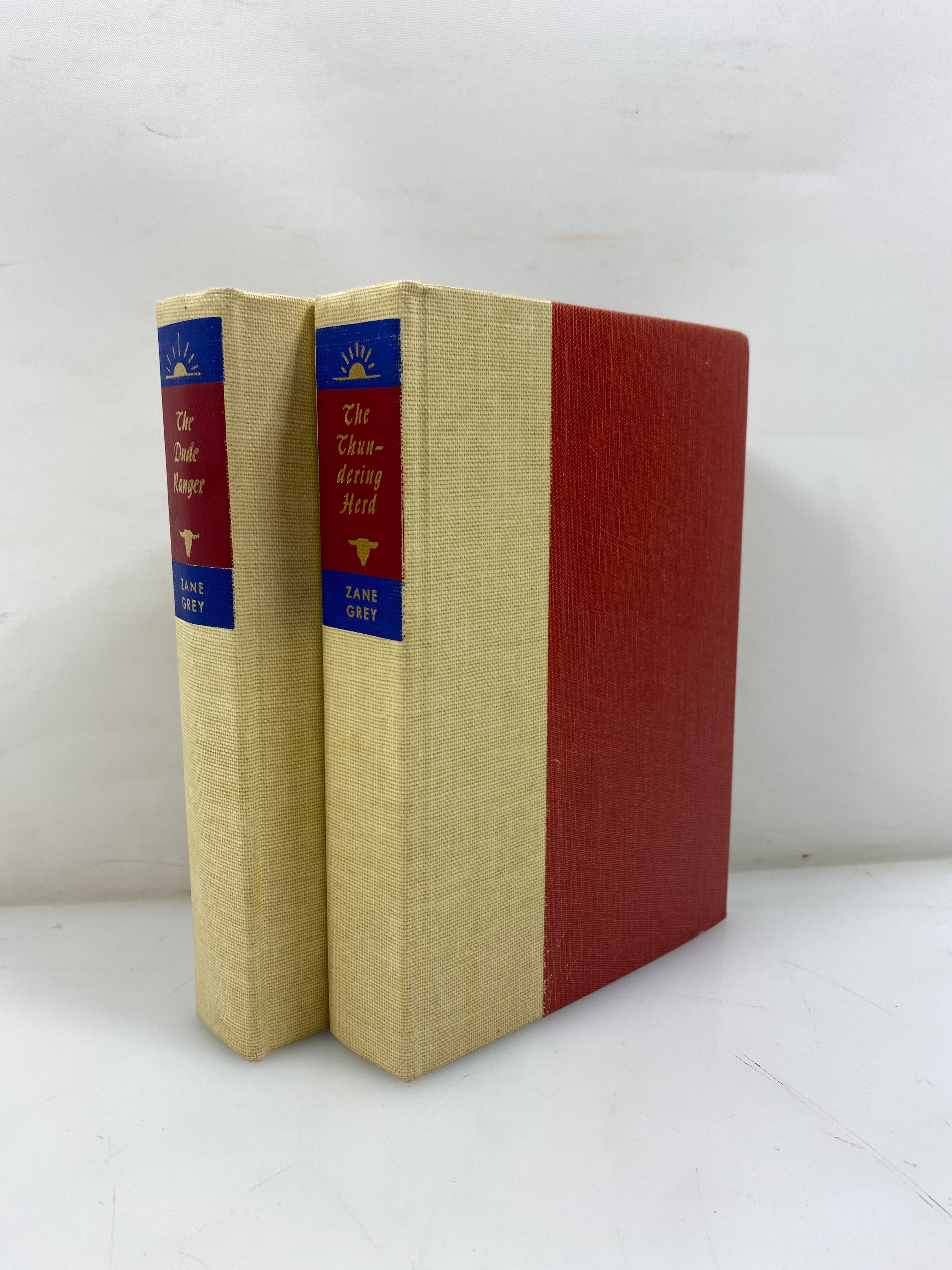 Set of 2 Zane Grey Hardcovers Thundering Herd/Dude Ranger HC
