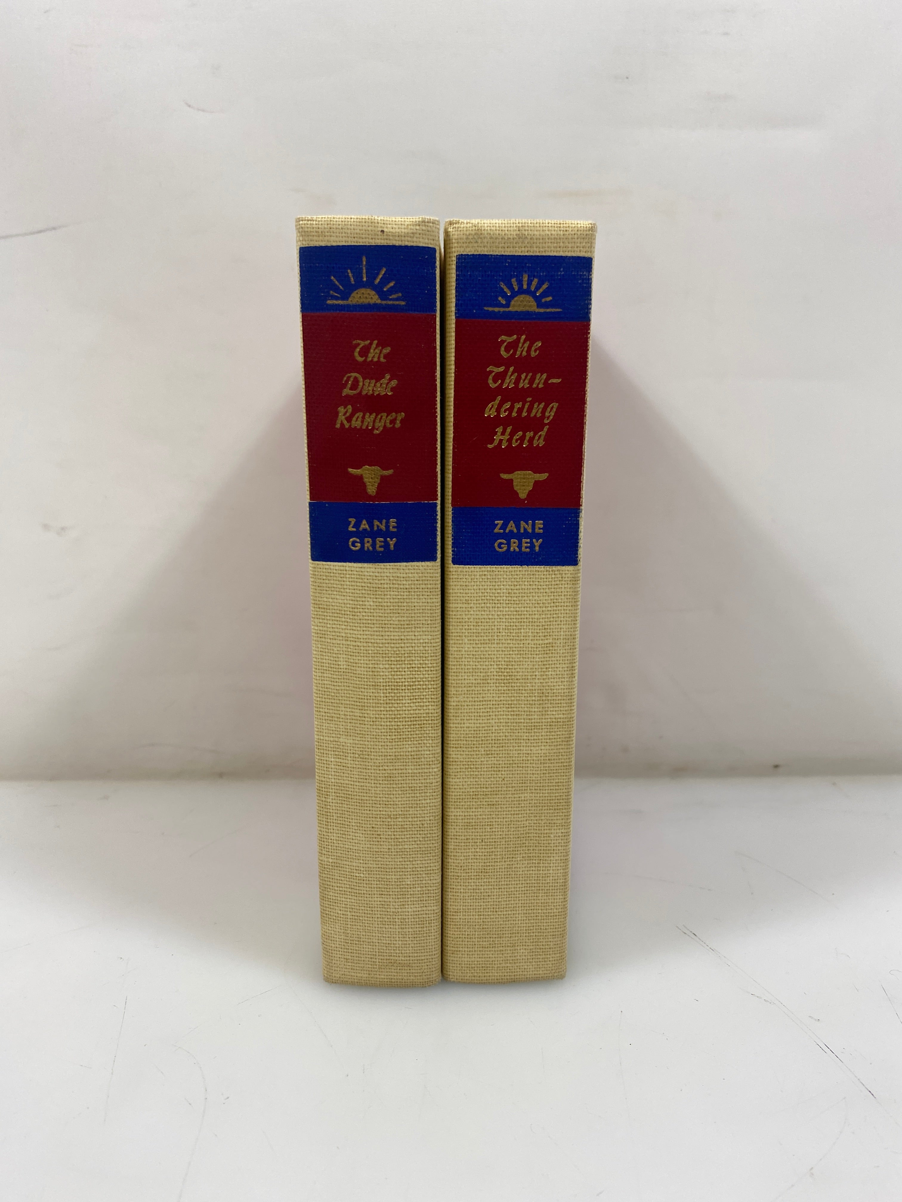 Set of 2 Zane Grey Hardcovers Thundering Herd/Dude Ranger HC