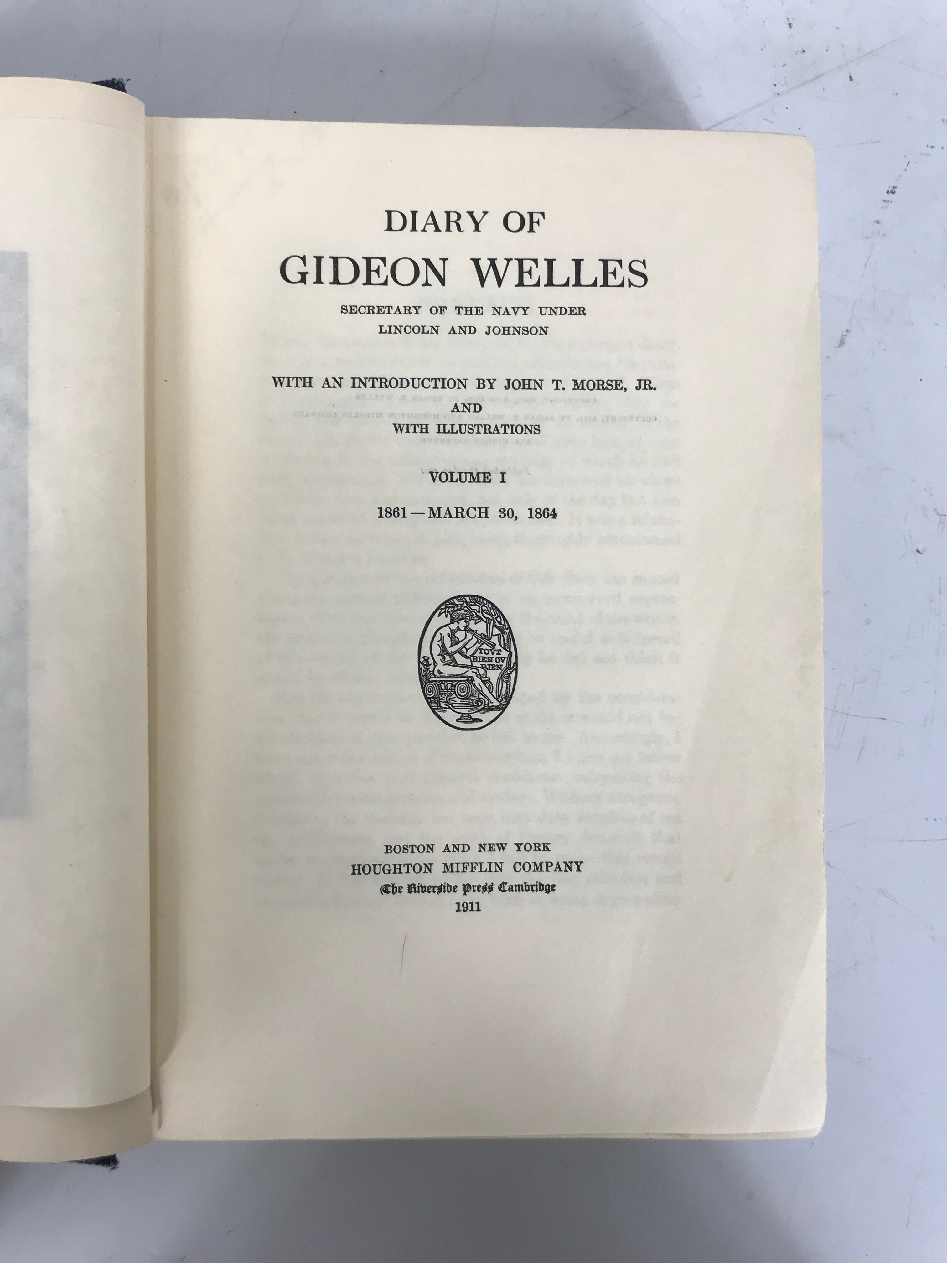 3 Vol Set: The Diary of Gideon Welles Civil War Sec of Navy 1911 Ex-Library