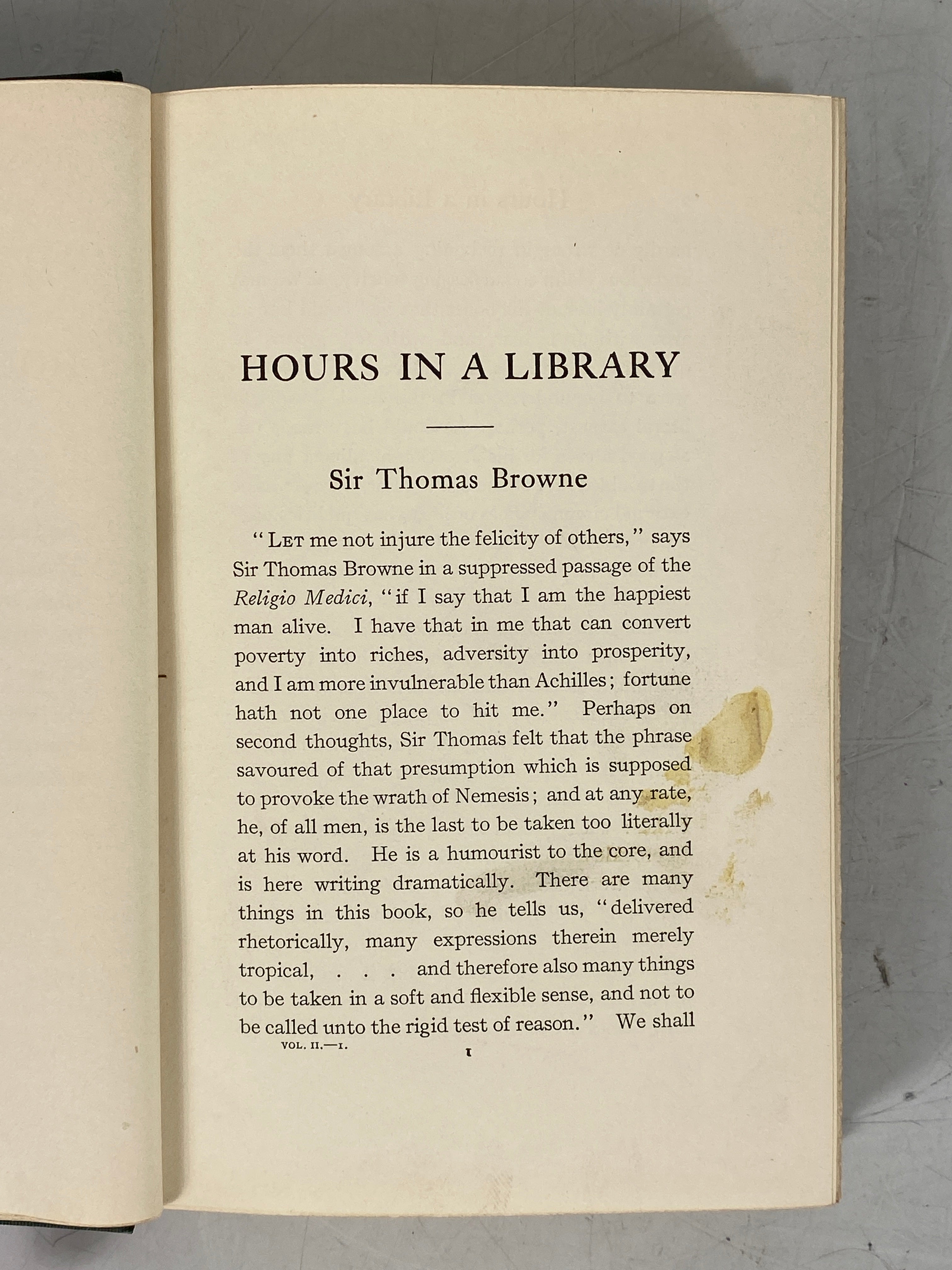 3 Volumes: Hours in a Library by Leslie Stephen (1, 2, 4) 1907 Antique HC