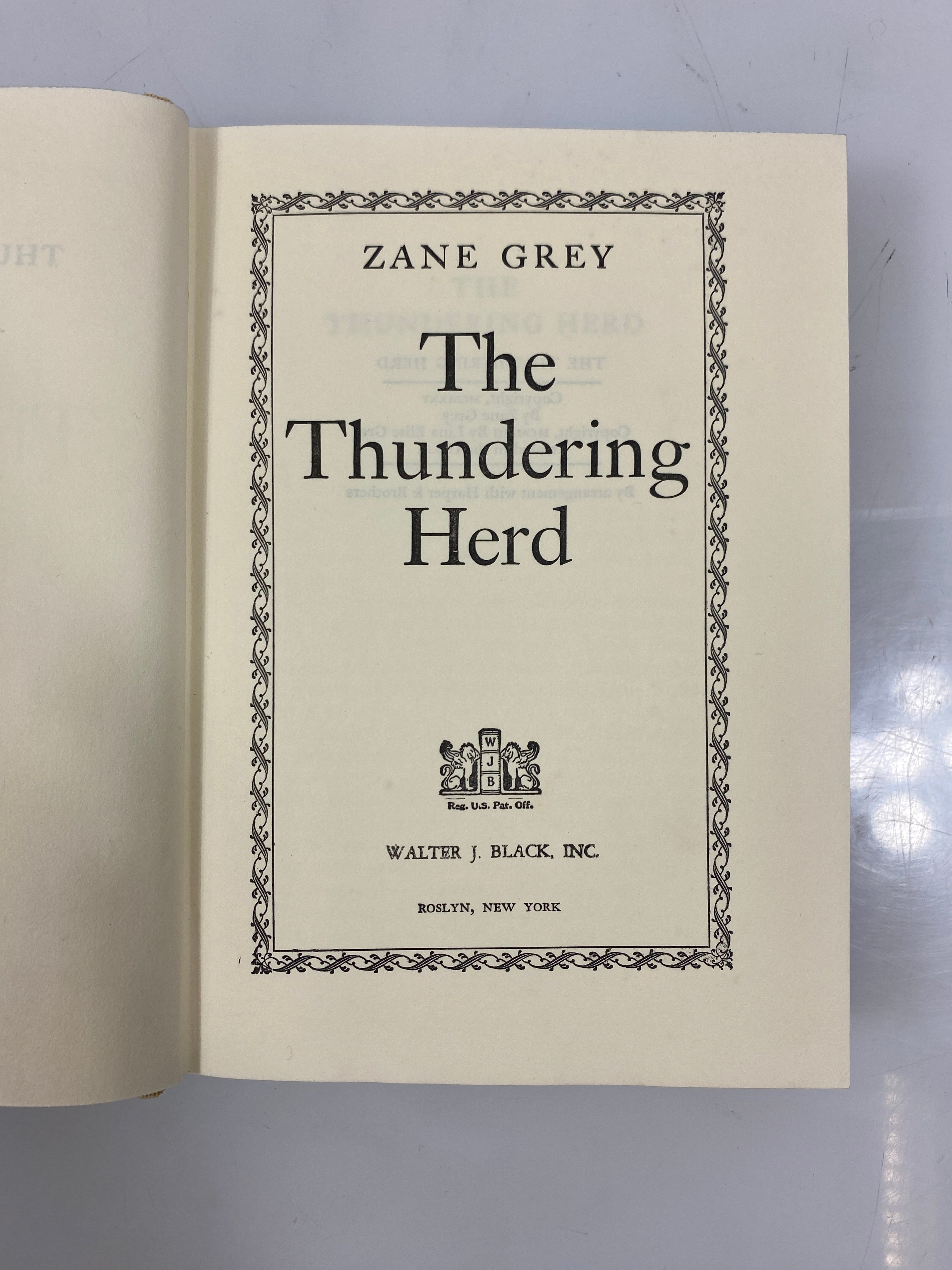 Set of 2 Zane Grey Hardcovers Thundering Herd/Dude Ranger HC