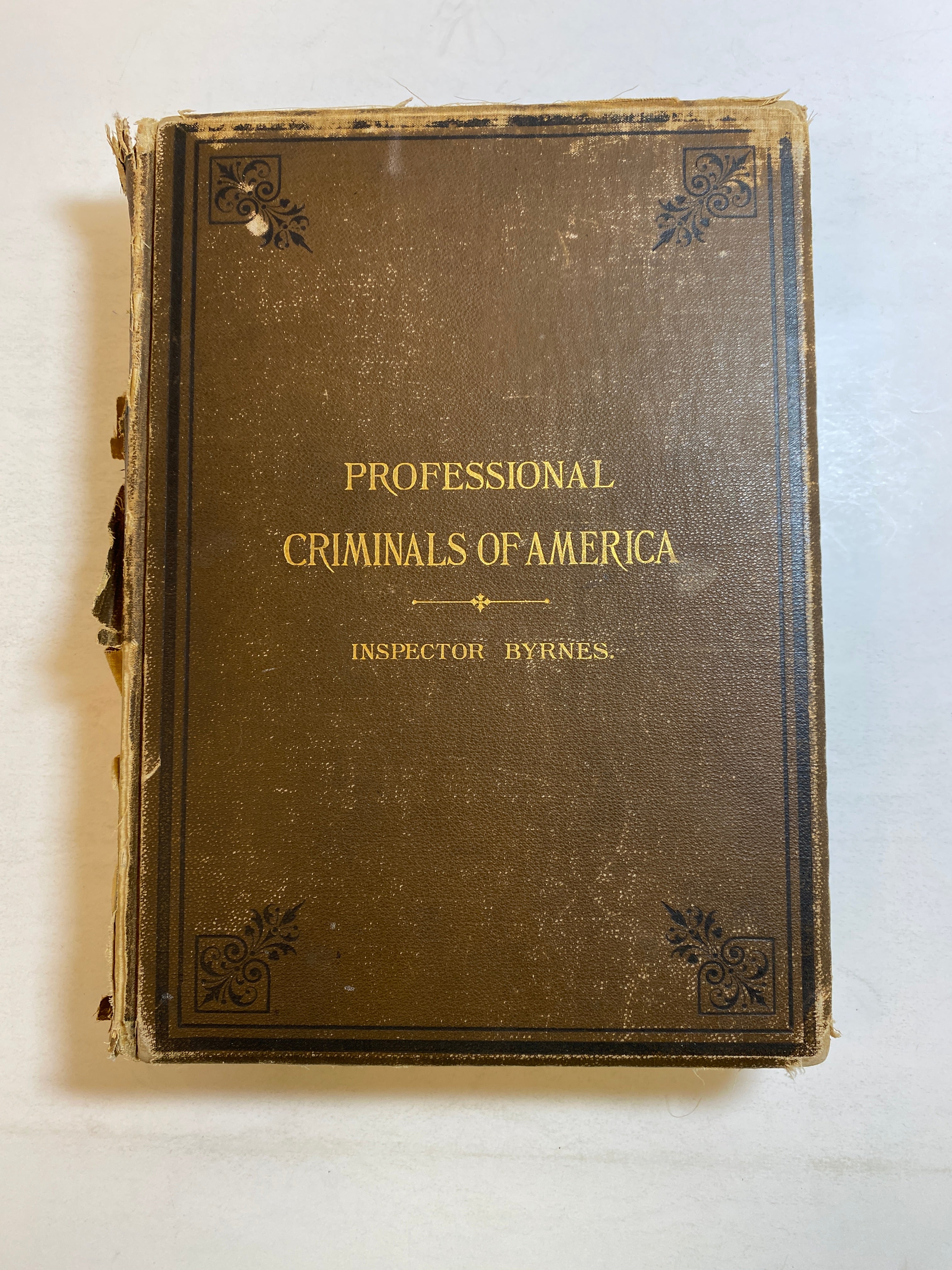 Professional Criminals of America Inspector Byrnes HC Antique 1886 *First Edition*