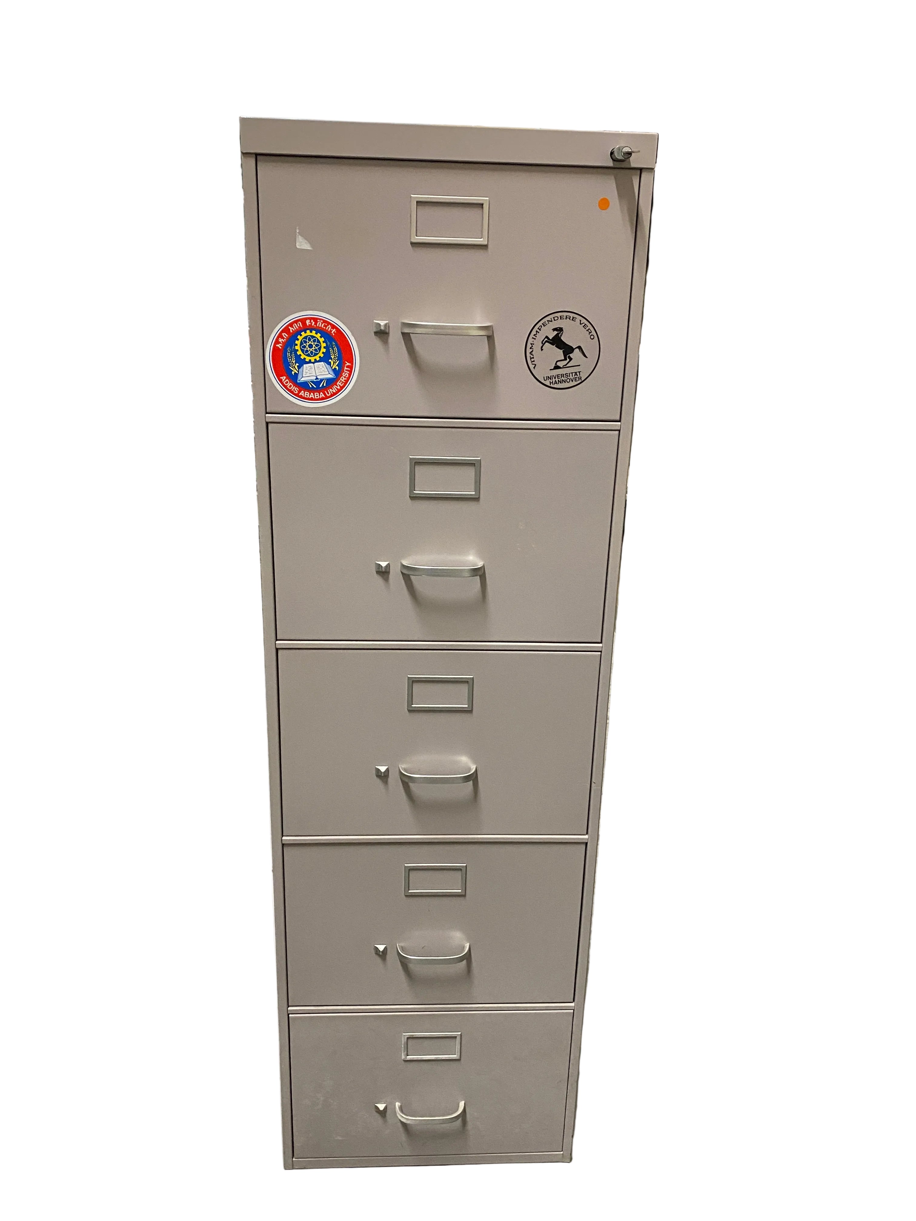 Steelcase Grey Wide 5 Drawer File Cabinet