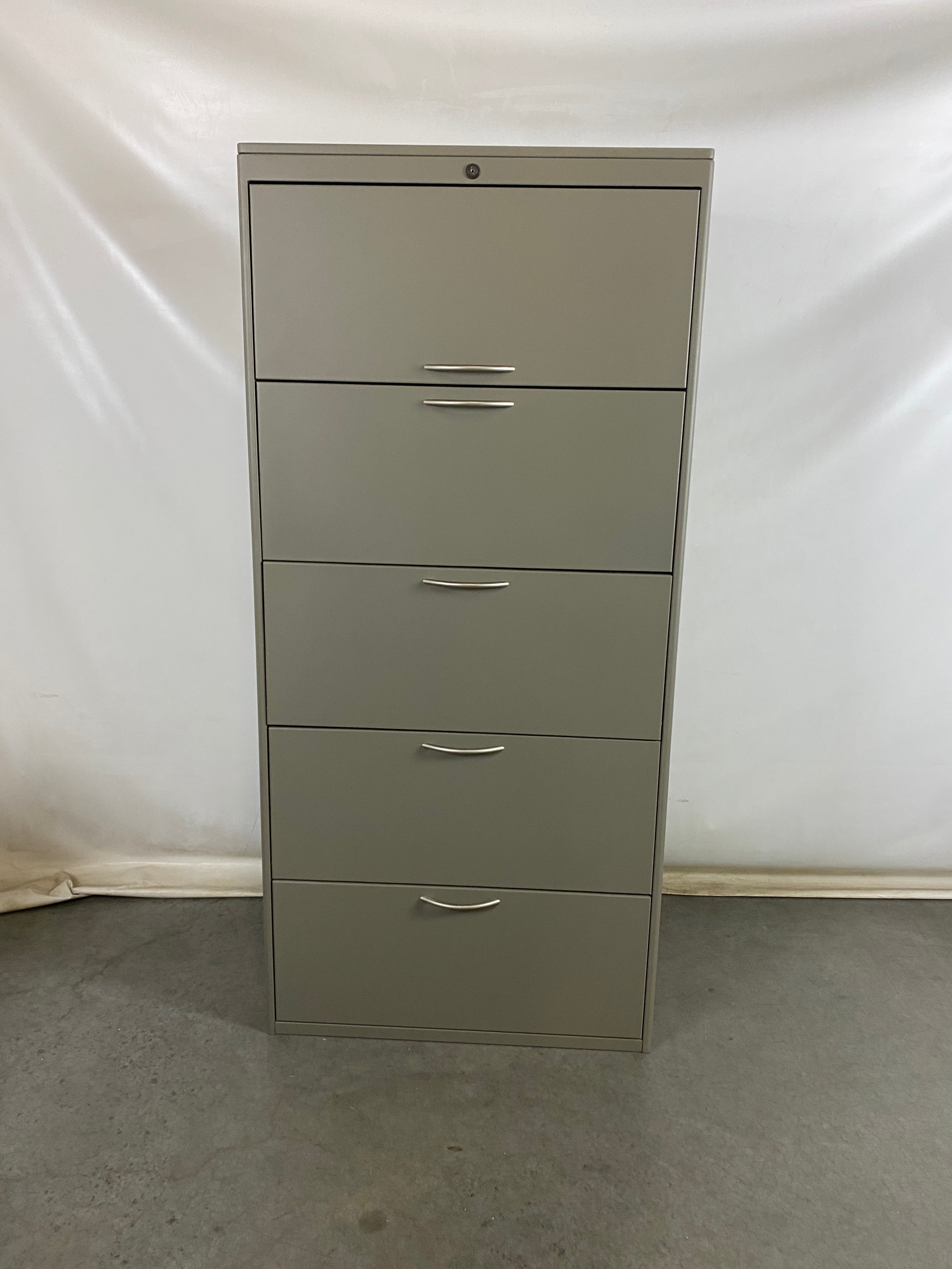Grey 5 Drawer Lateral File Cabinet