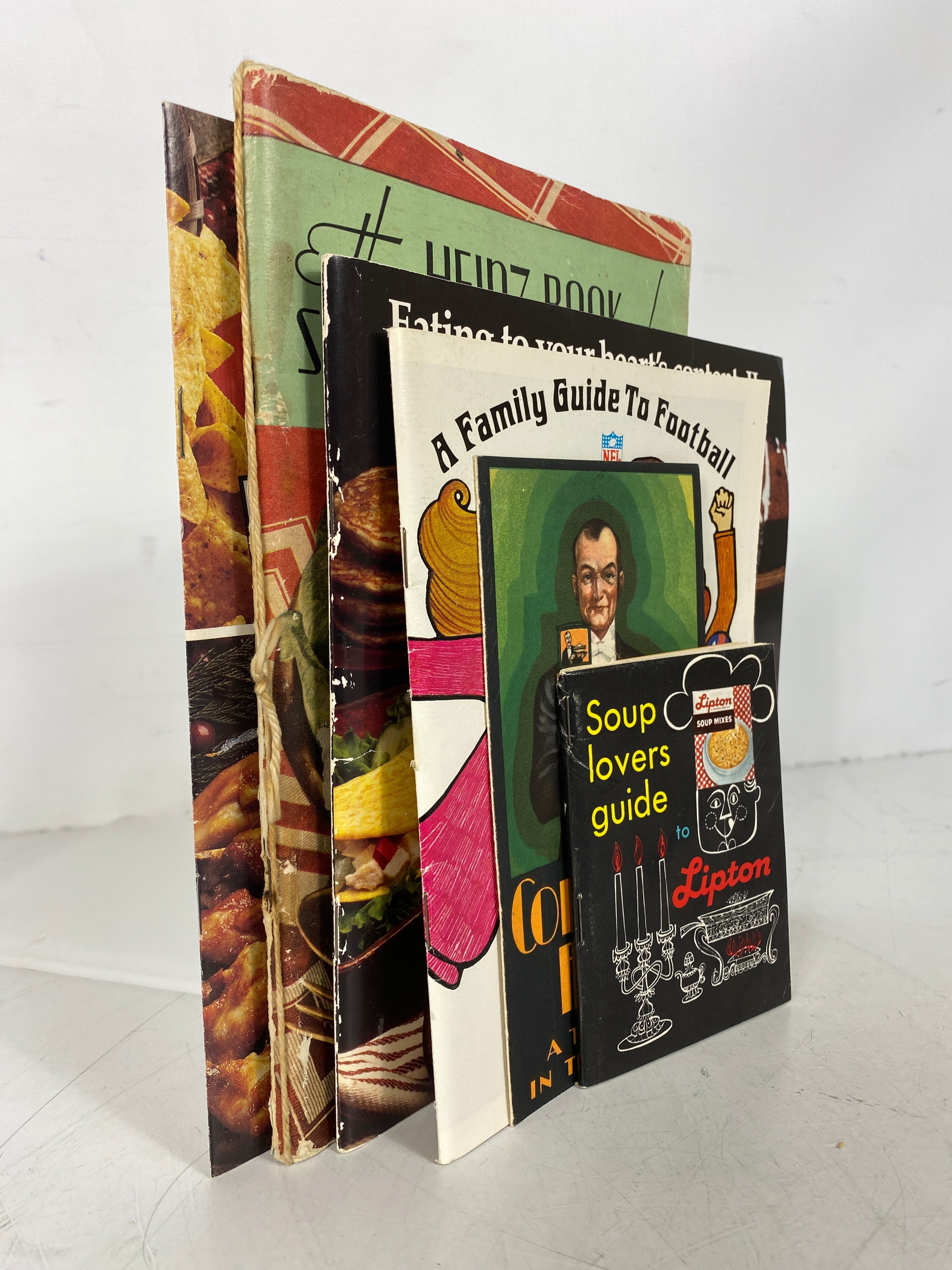 Lot of Vtg Recipe Booklets: Lipton/Heinz/Egg Beaters/NFL Tailgate Picnics SC