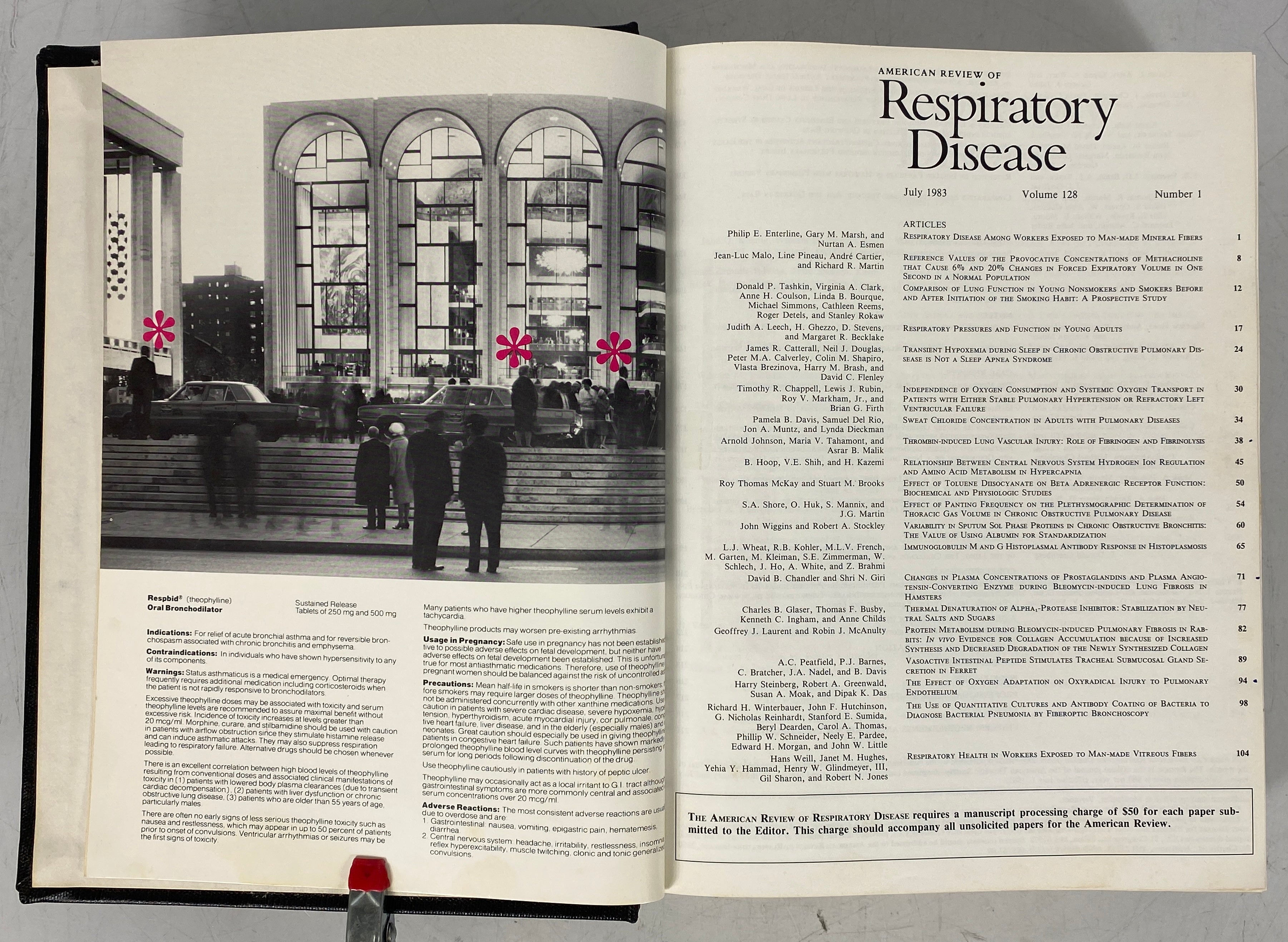 American Review of Respiratory Disease Vol 128 July-Dec 1983 HC