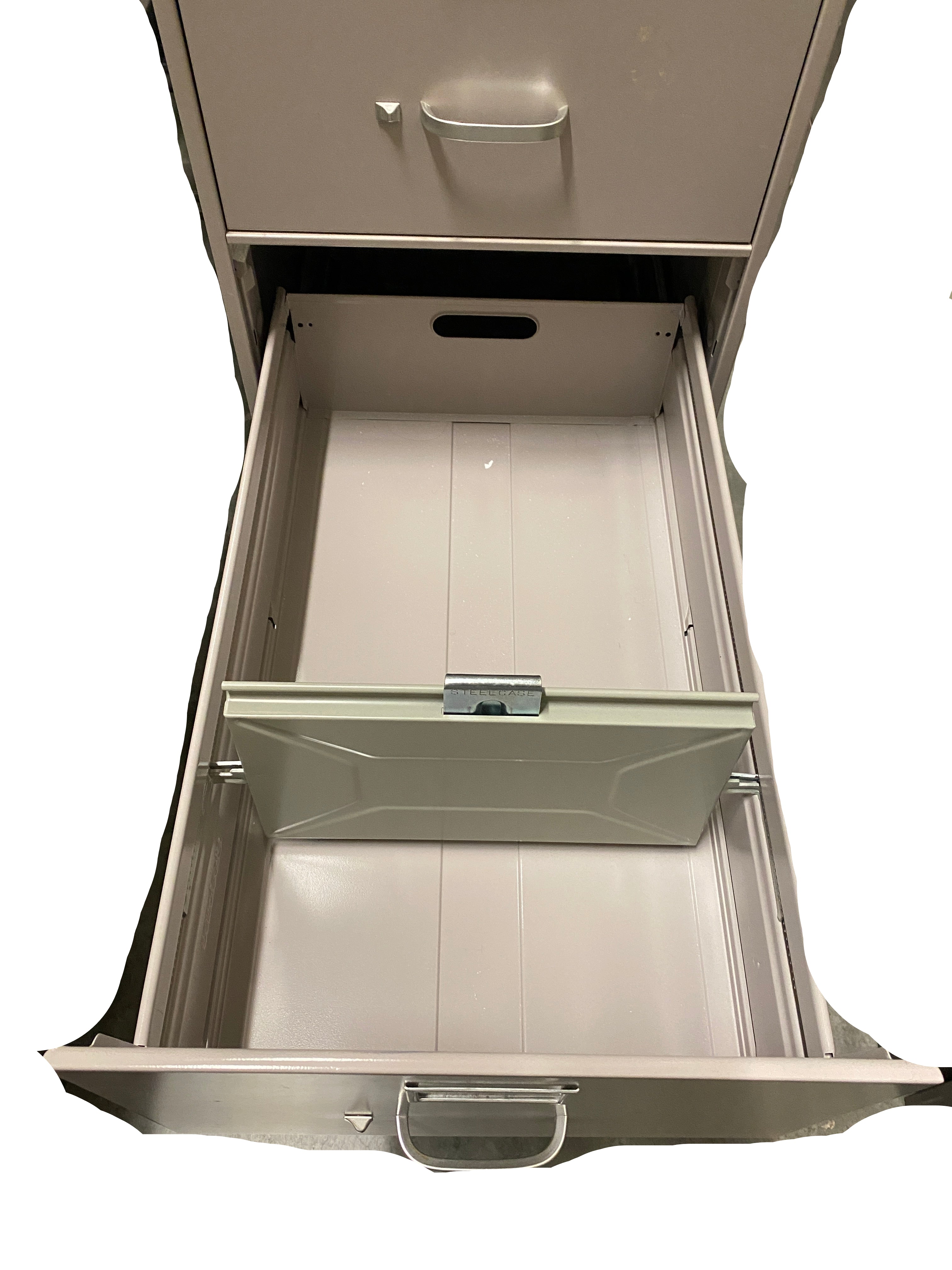Steelcase Grey Wide 5 Drawer File Cabinet