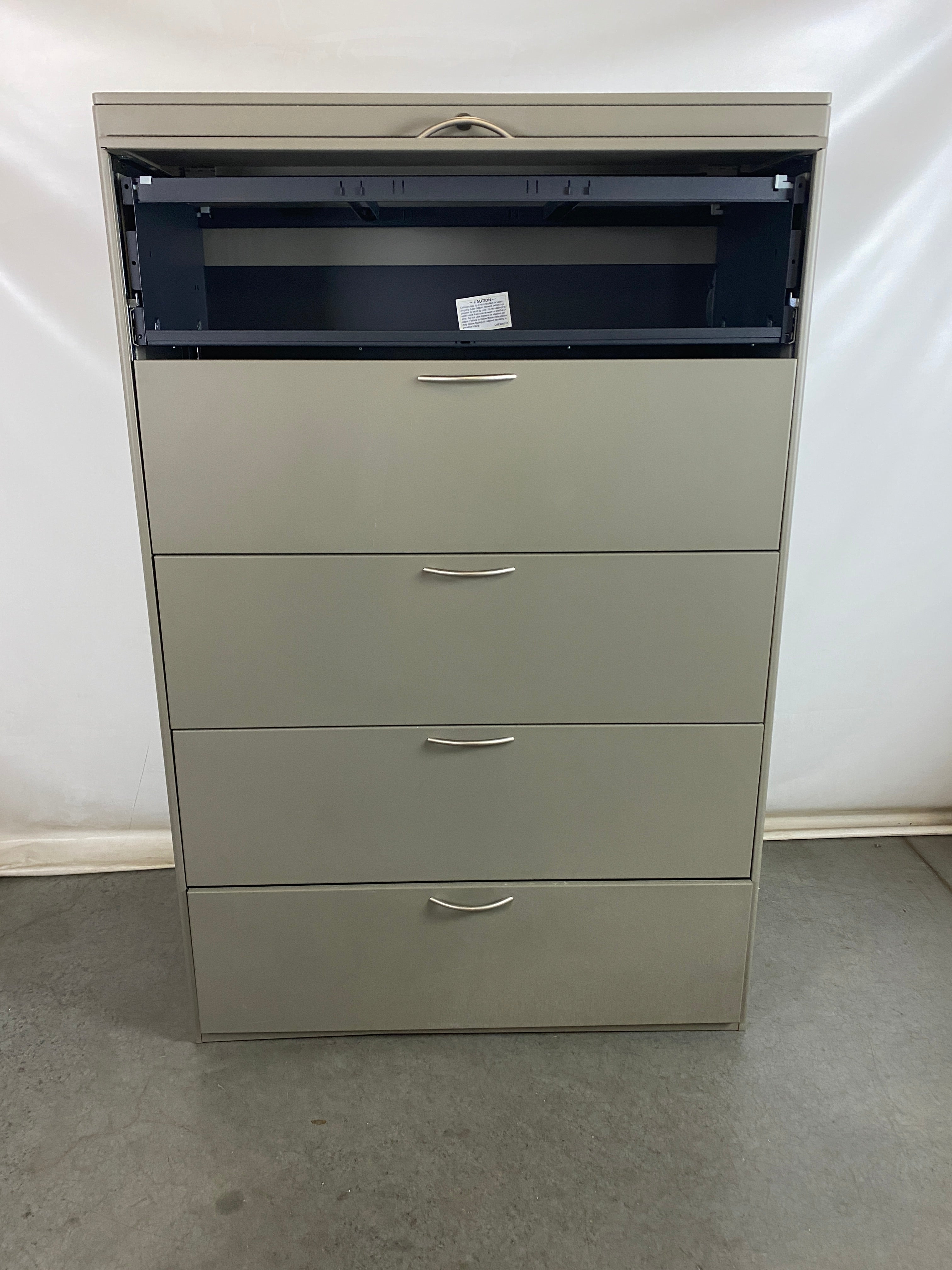 Grey 5 Drawer 42" Lateral File Cabinet