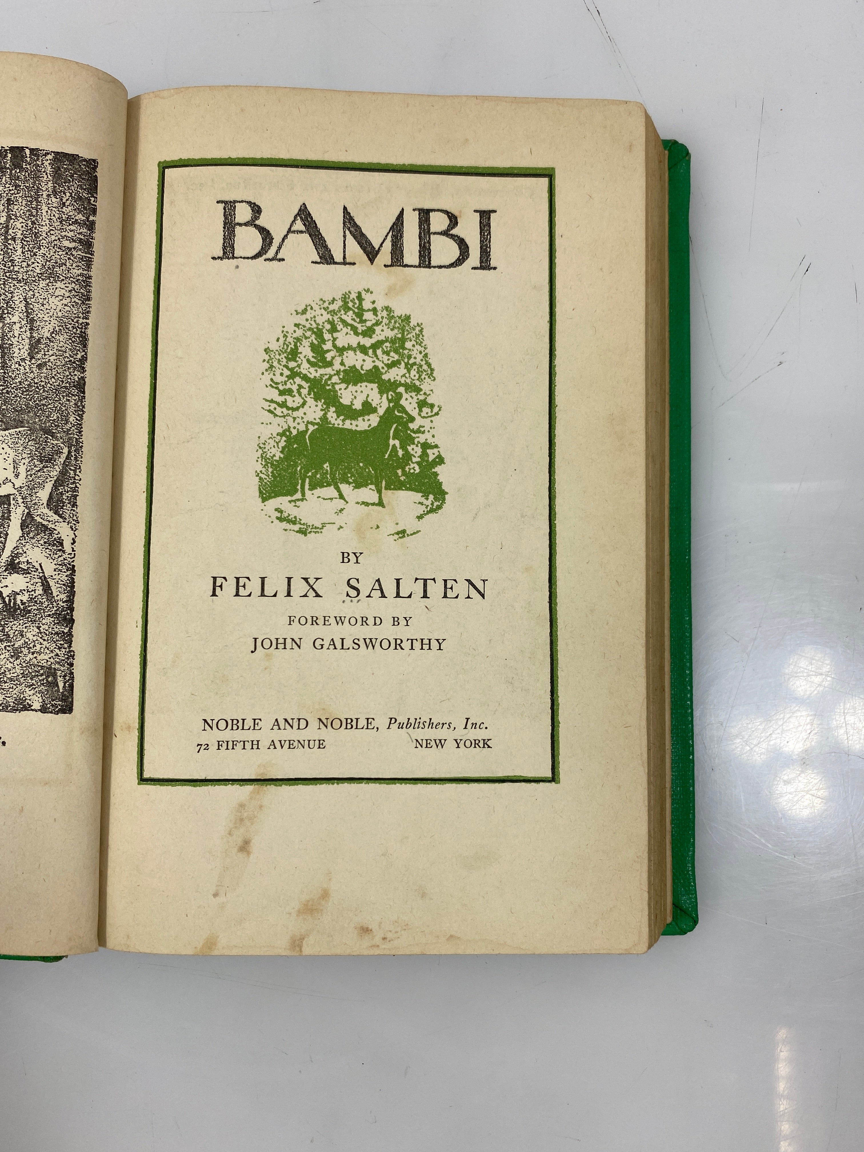Bambi by Felix Salten 1929 Simon and Schuster Ex-library HC
