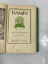 Bambi by Felix Salten 1929 Simon and Schuster Ex-library HC