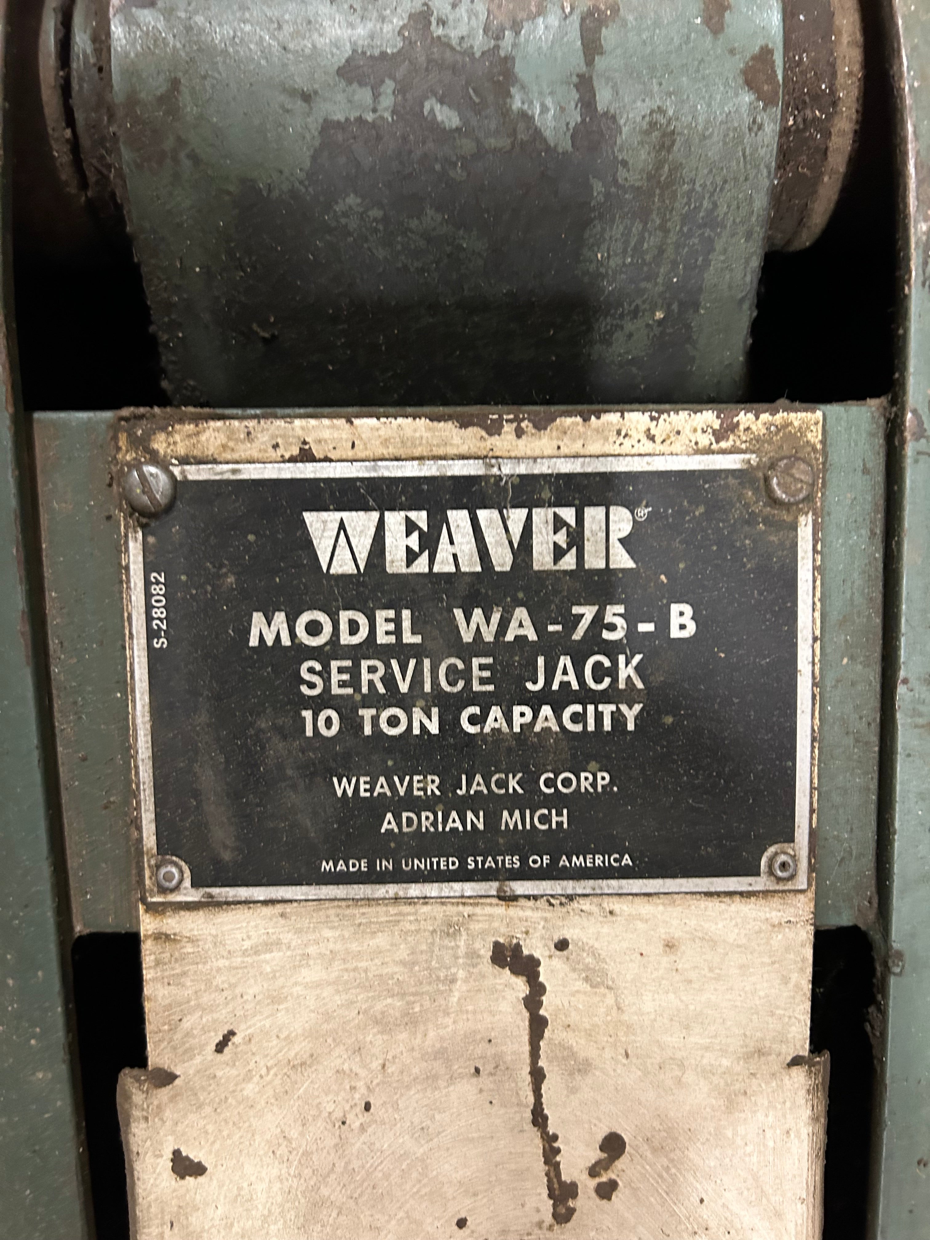 Weaver Service Jack 10 Ton Capacity