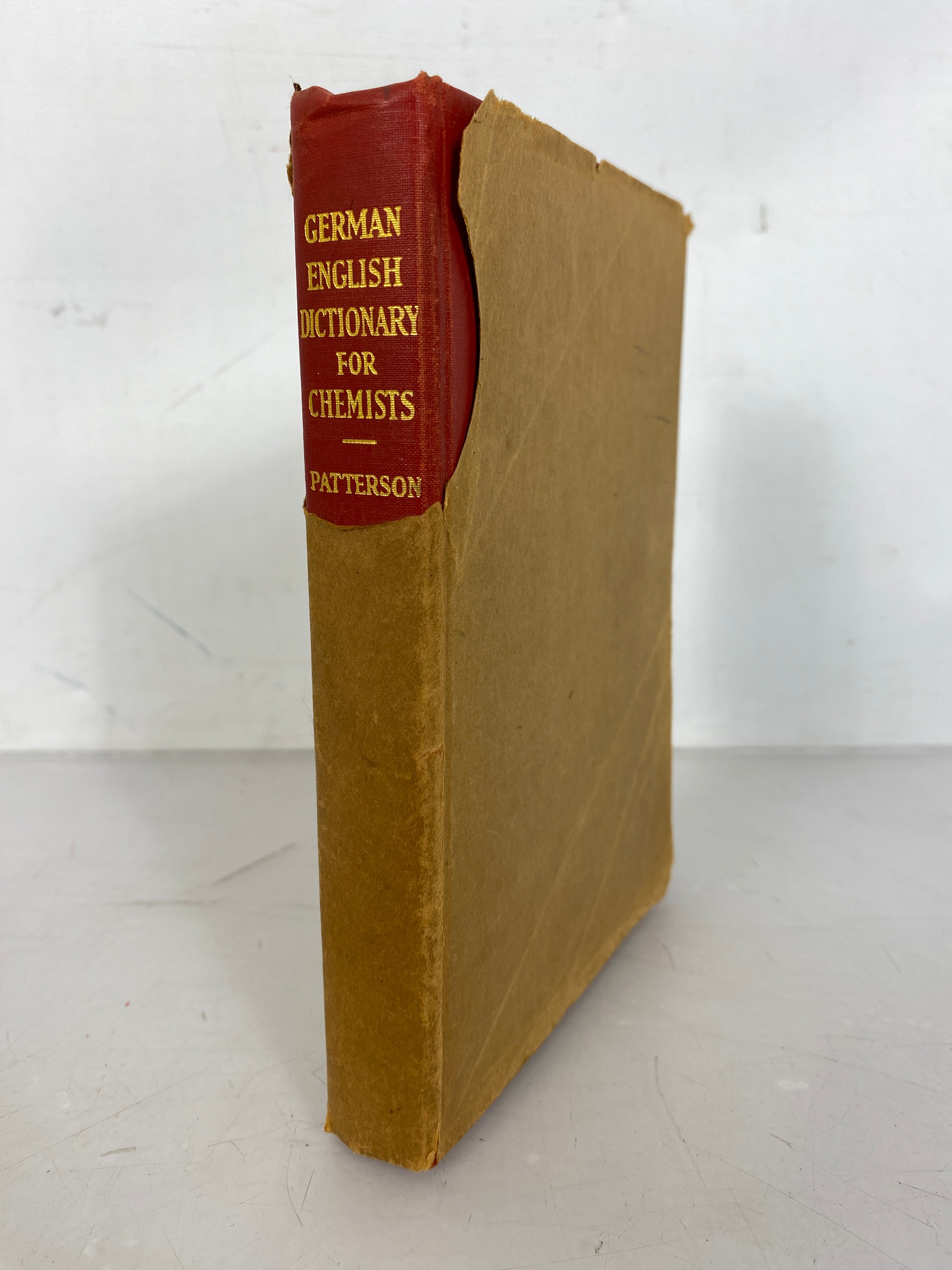 A German-English Dictionary for Chemists by Austin M. Patterson 1946 HC DJ