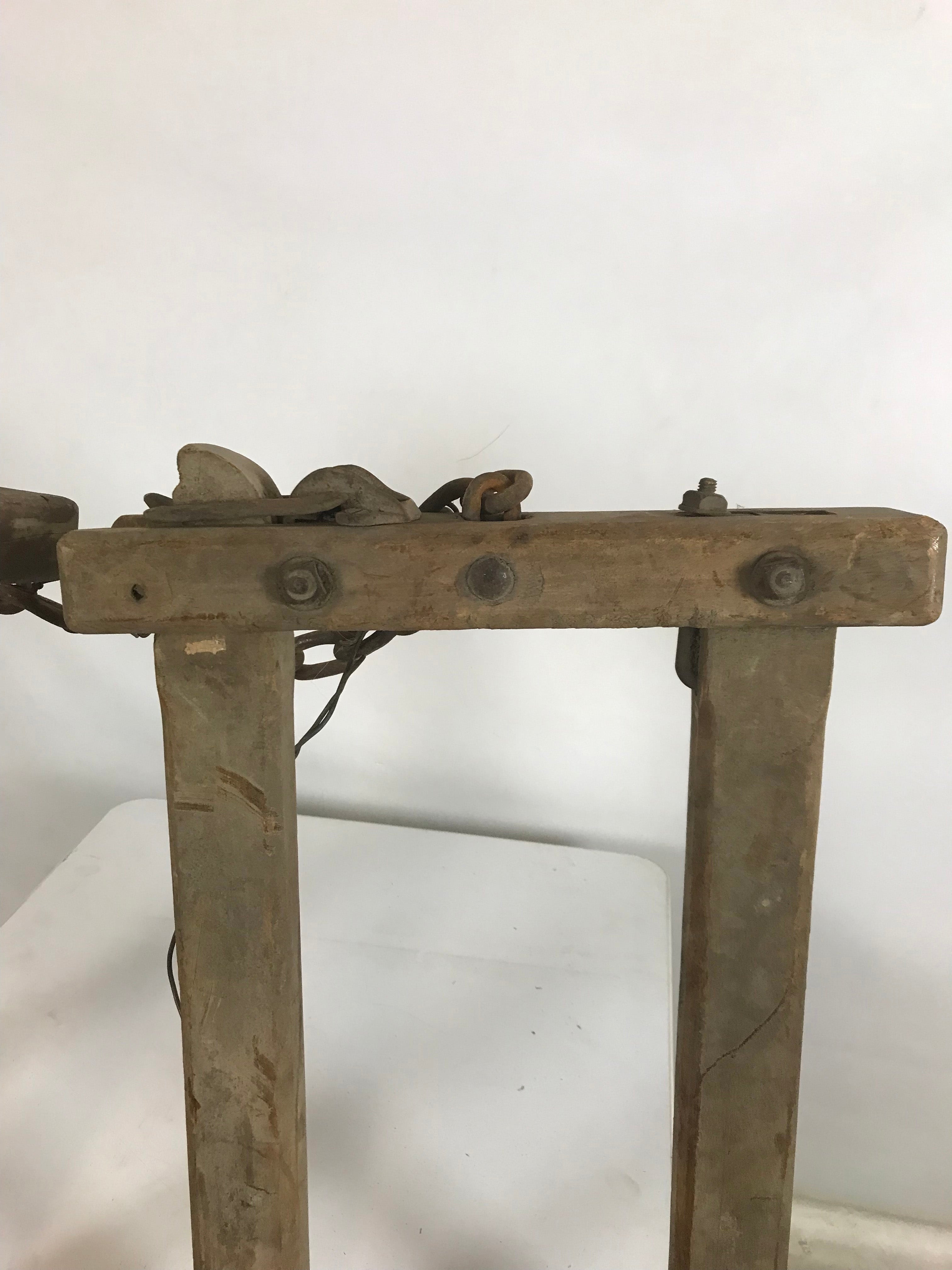 Antique Wood Milking Stanchion