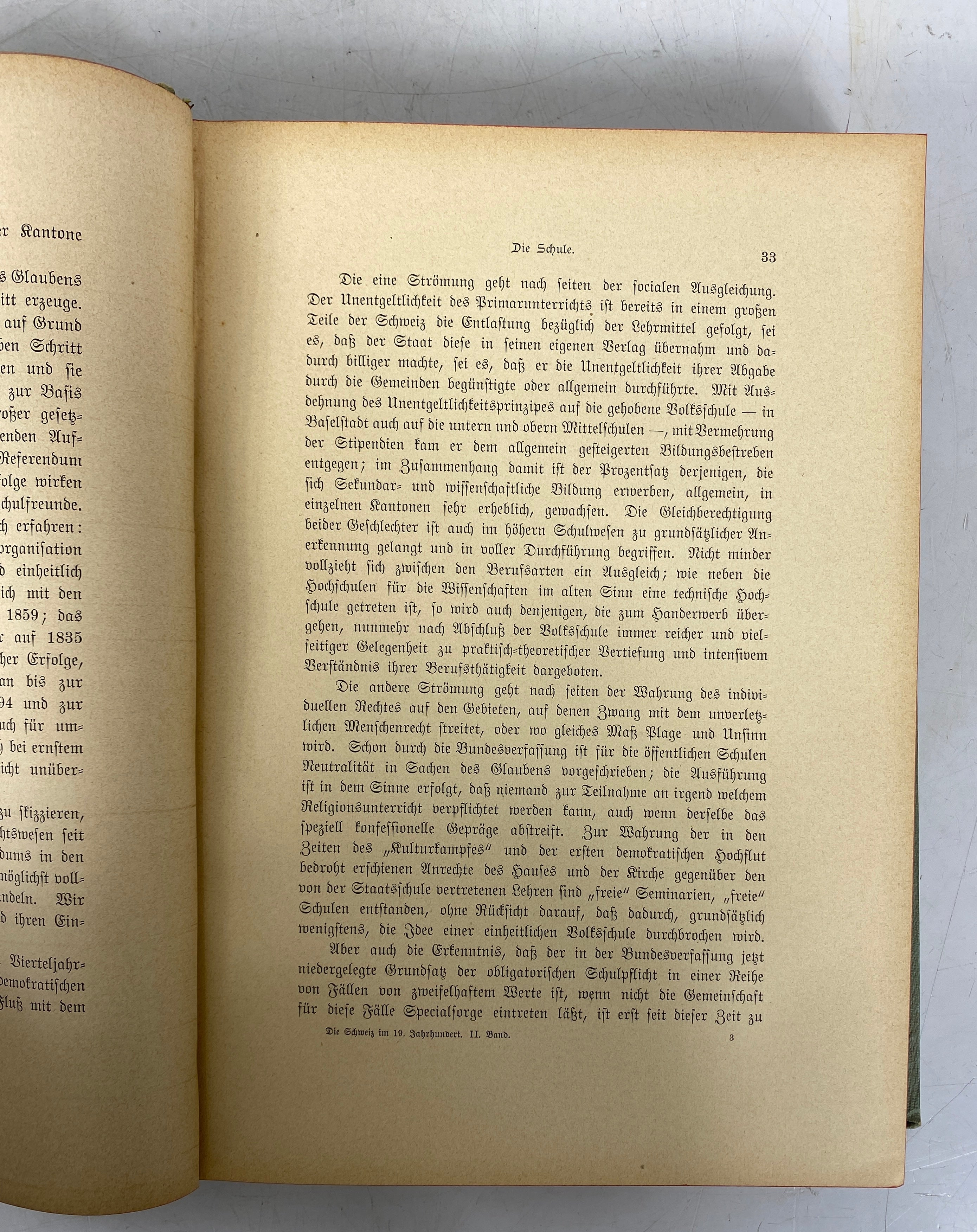 3 Vol Set: Switzerland in the 19th Century (in German) 1899 Antique HC