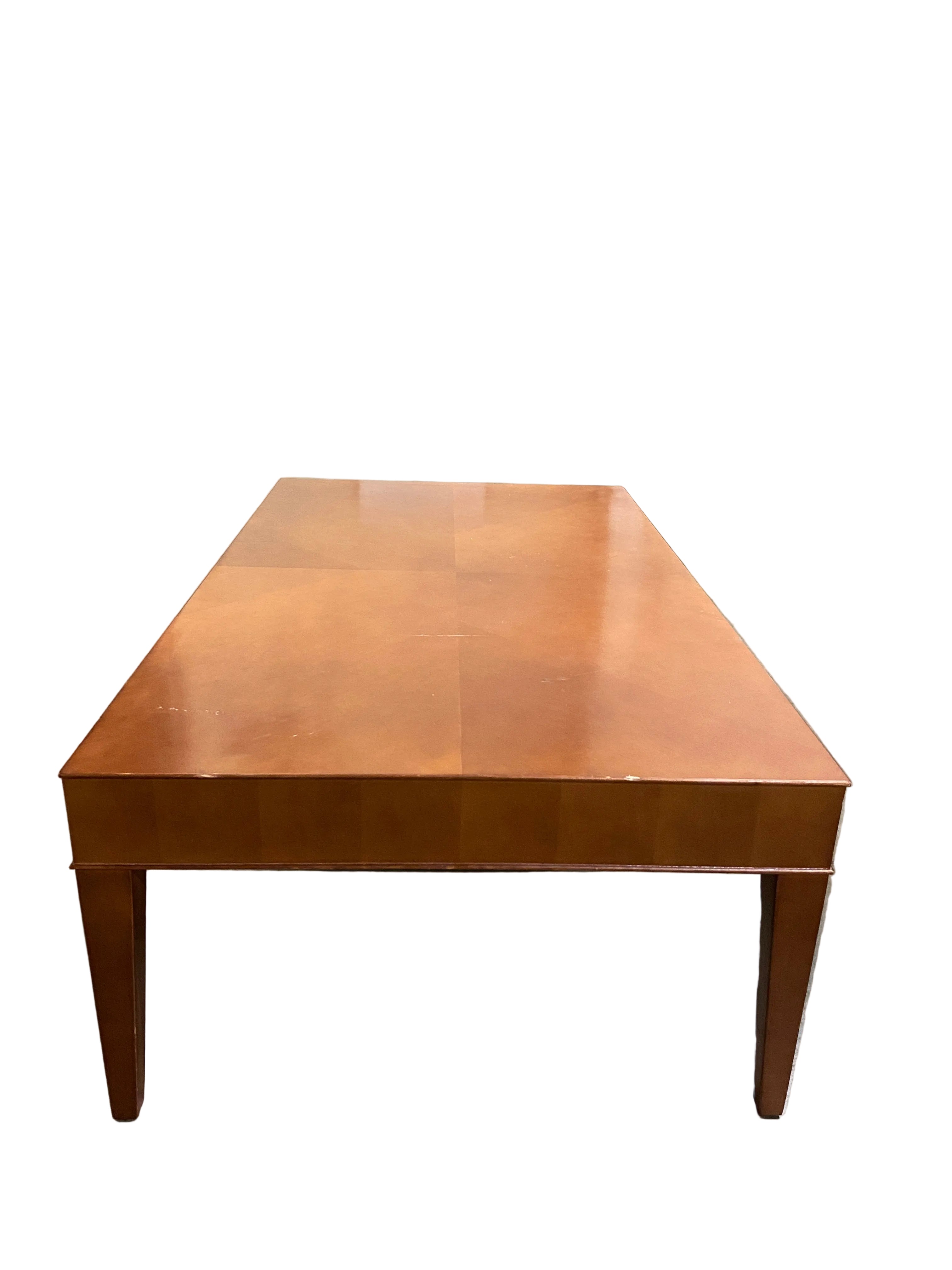 Wooden Checkerboard Style Coffee Table