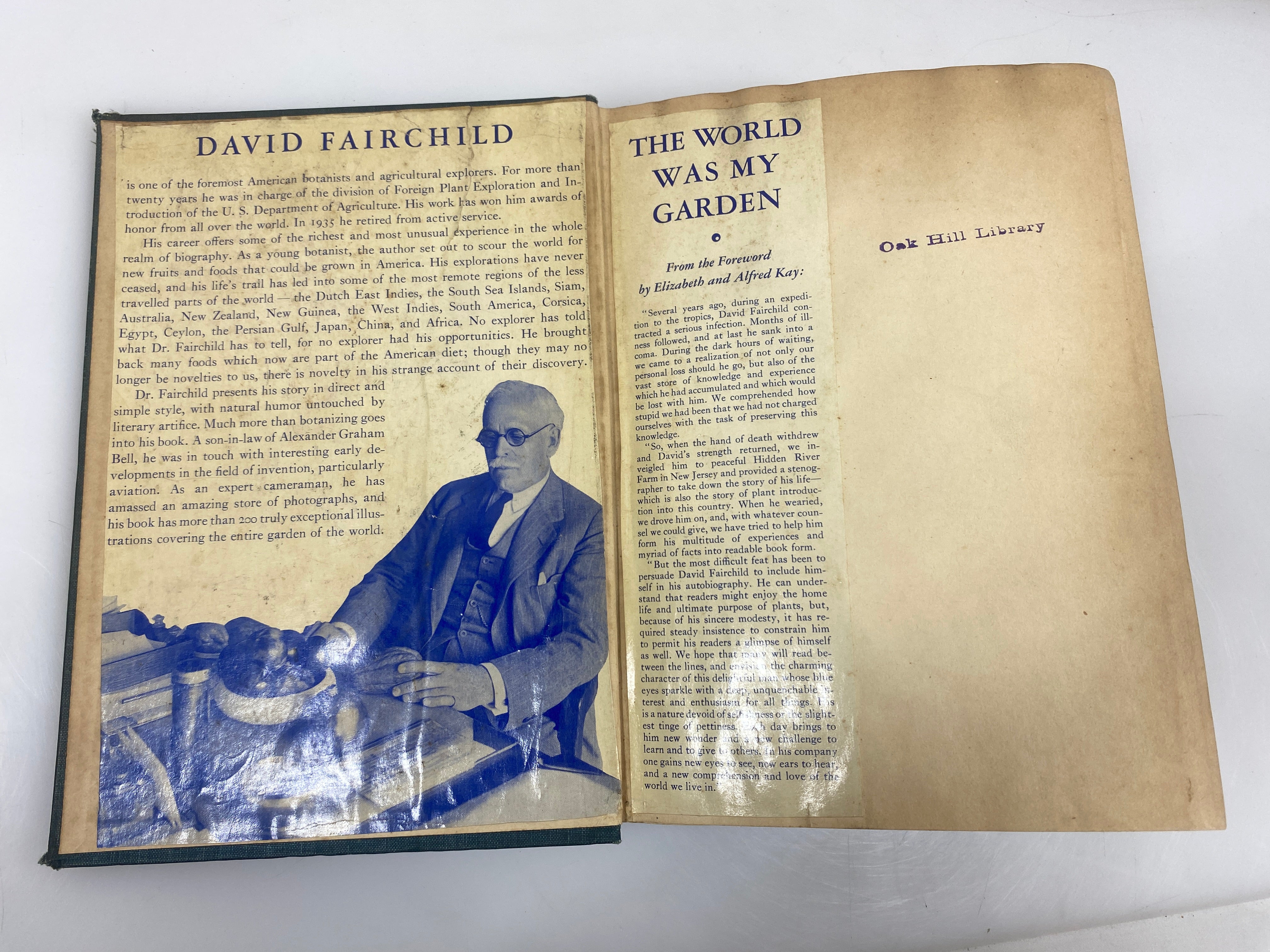 The World Was My Garden by Fairchild Ex-Library 1938 HC