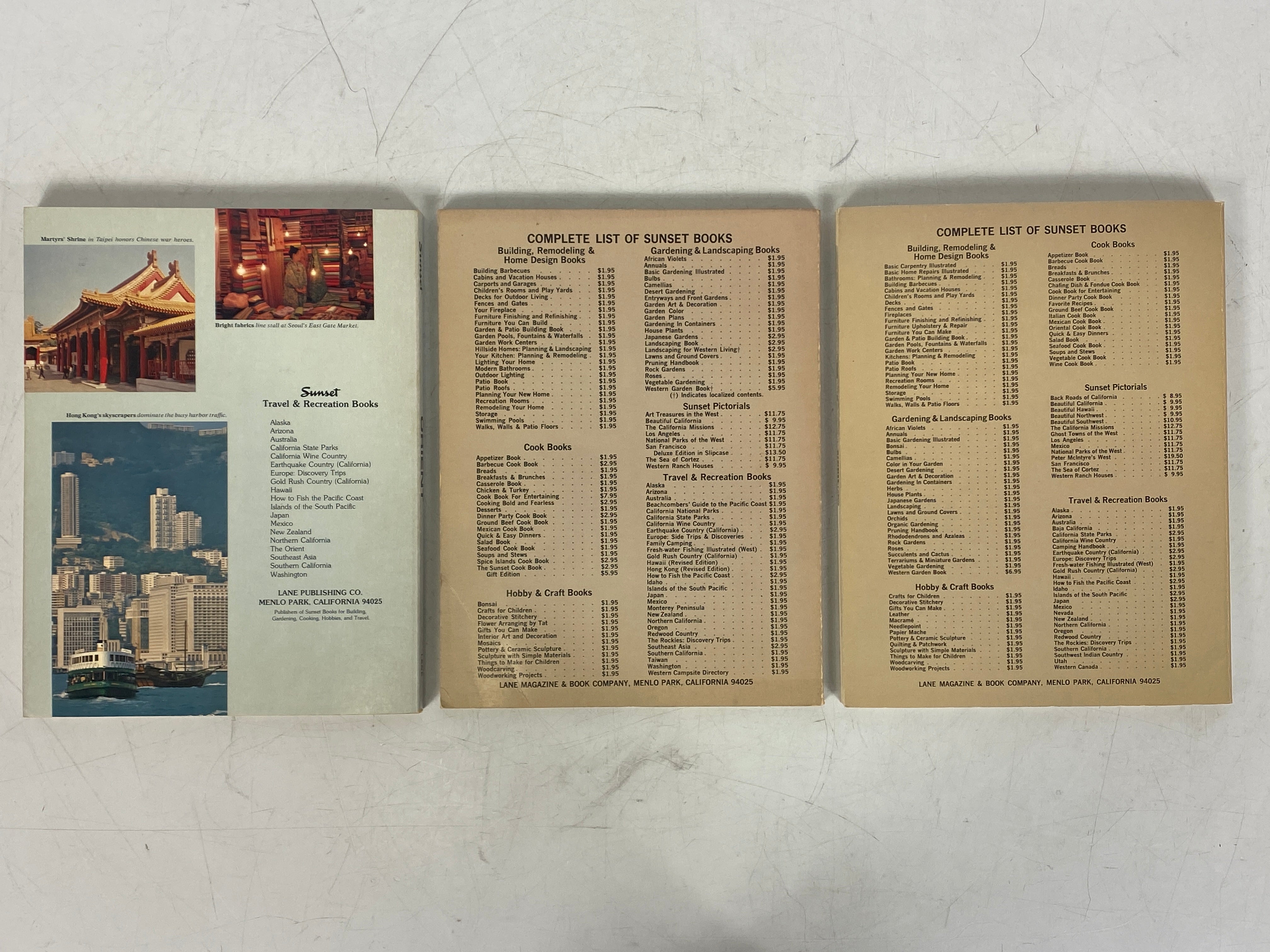 3 Vintage Sunset Travel Guides: the Orient/Hong Kong/Japan 1969-76 SC